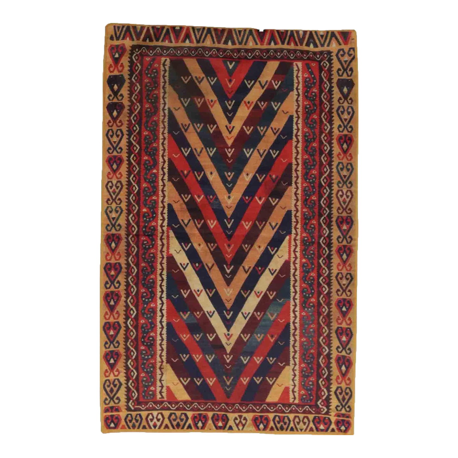 Screen Printed Persian Rug Tapestry 2x3: Exact Size: 2'2" x 3'7" Color: Blue Age: New Materials: Cotton Blend Construction: Machine Made Origin: Iran Condition: Imperfections: No Imperfections Condition Notes: Excellent Condition, Never