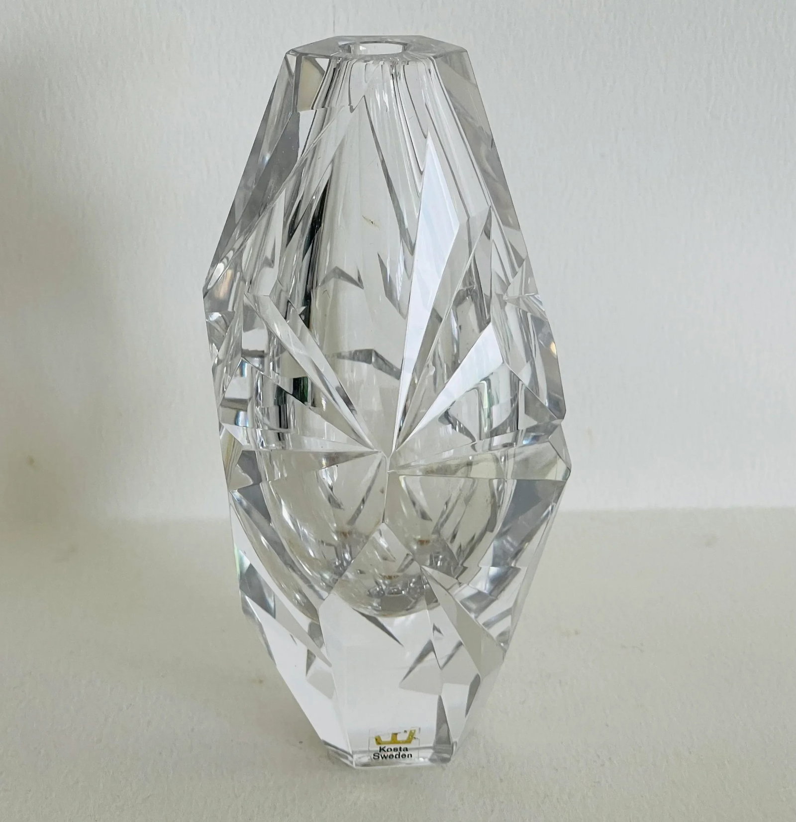 1960s Vicke Lindstrand for Kosta Boda Cut Glass Vase Sweden - 3