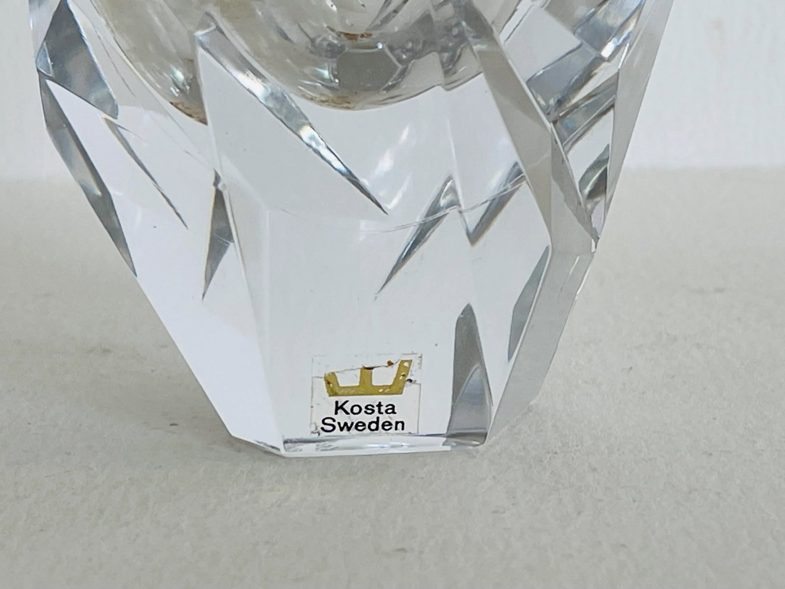 1960s Vicke Lindstrand for Kosta Boda Cut Glass Vase Sweden - 5