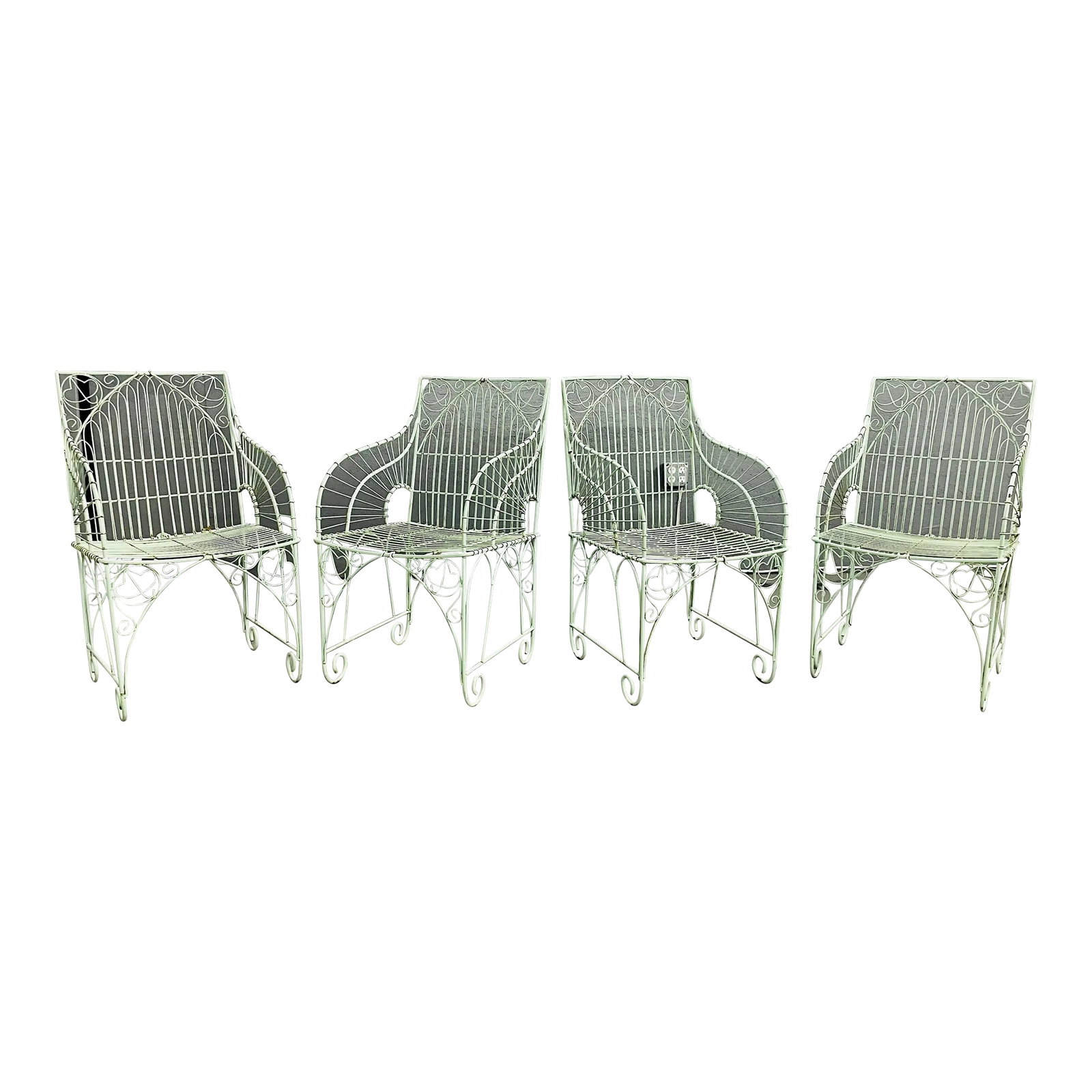 Vintage Wrought Iron Outdoor Patio Chairs (1 of 11)