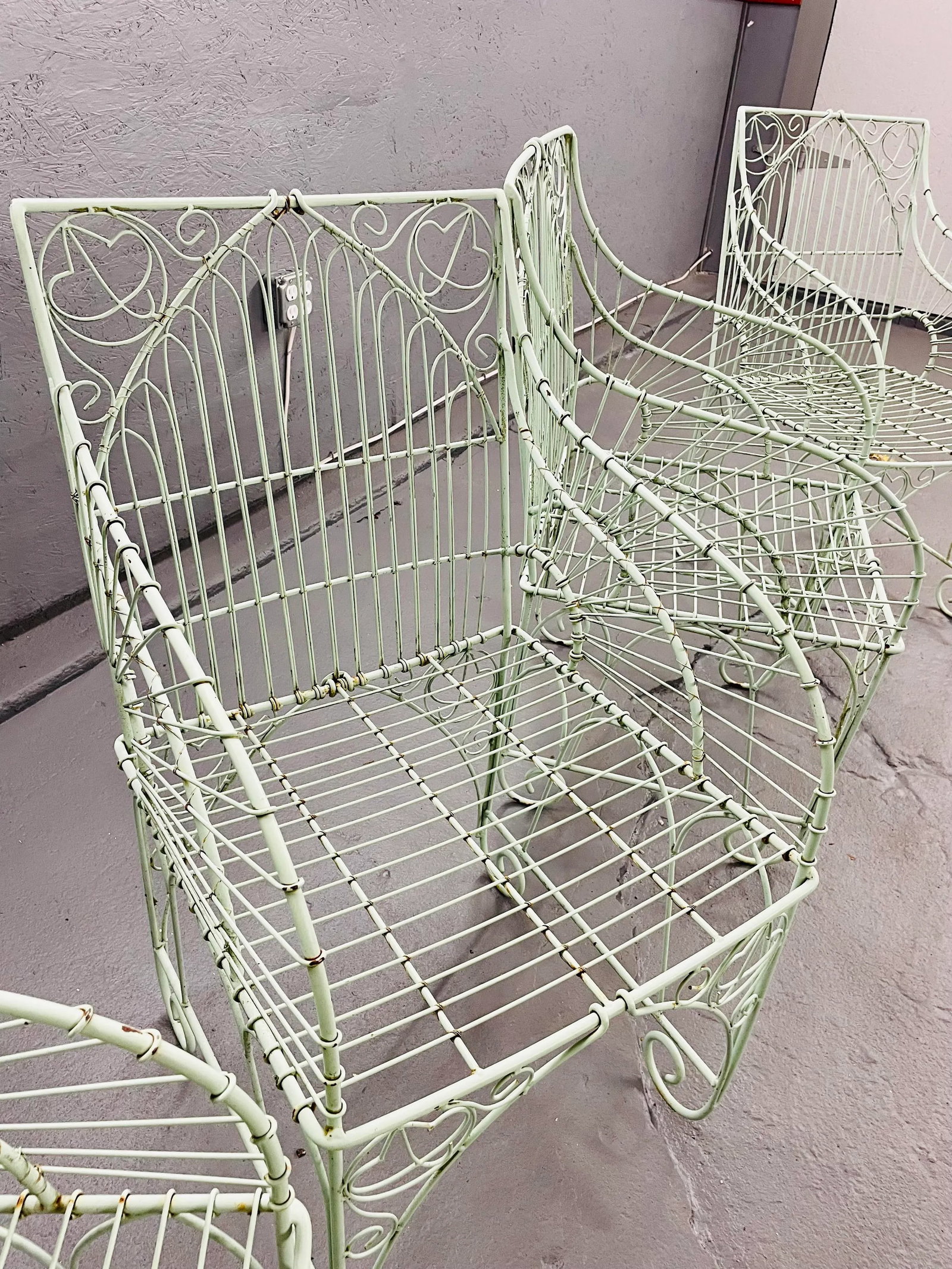 Vintage Wrought Iron Outdoor Patio Chairs - 5