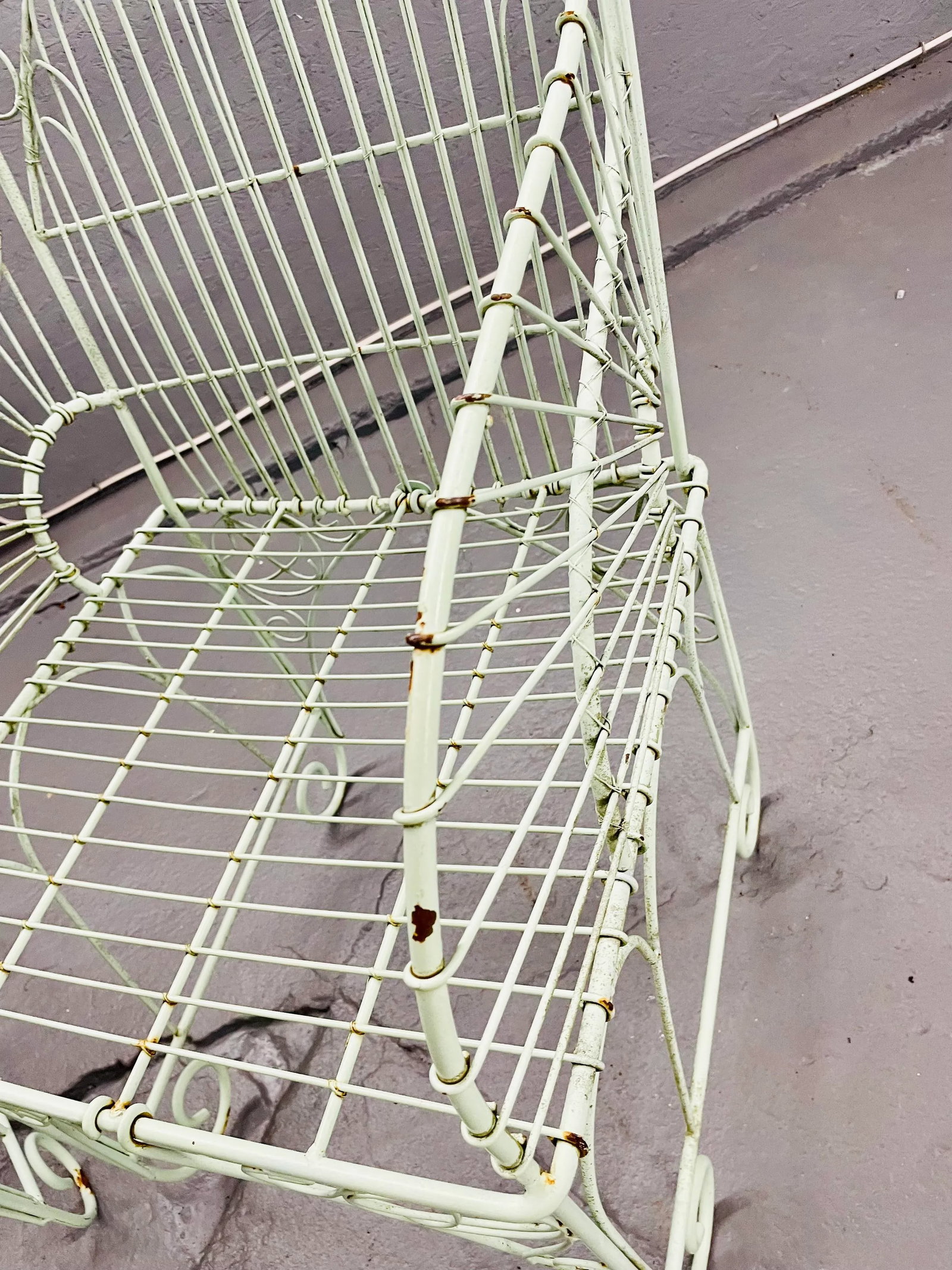 Vintage Wrought Iron Outdoor Patio Chairs - 6