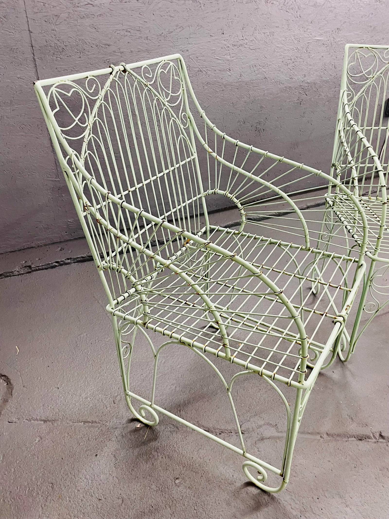 Vintage Wrought Iron Outdoor Patio Chairs - 8