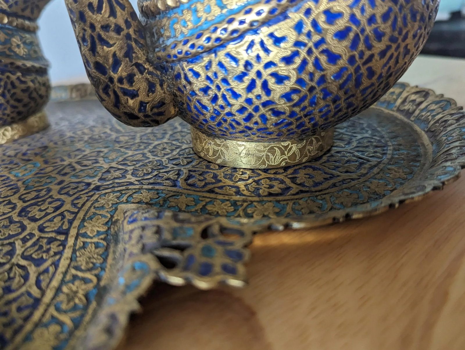 Mid 19th Century Kashmiri Tilted and Lacquered 5 Piece Coffee/Tea Service - 5