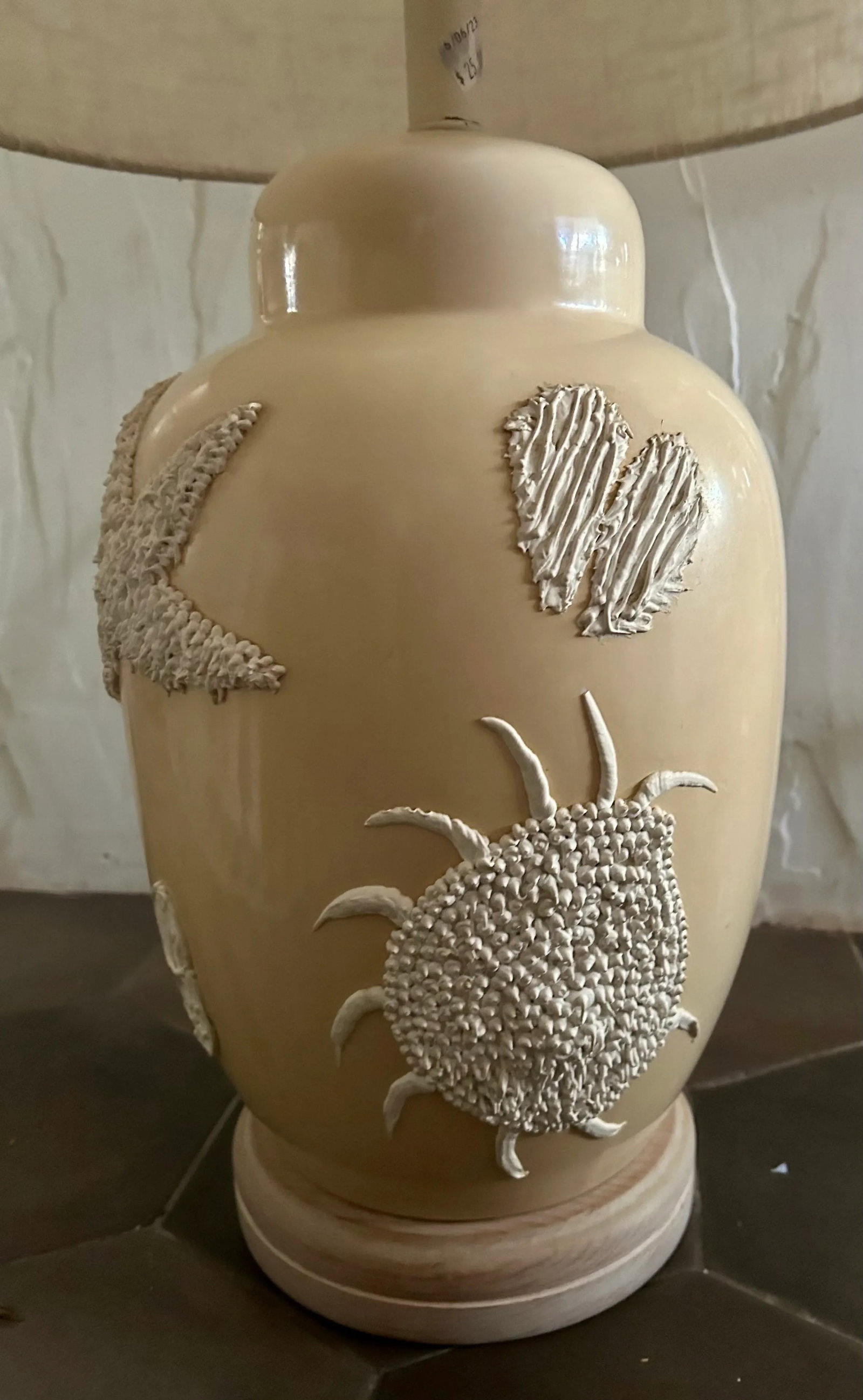 California Coastal Chic Seashell Encrusted Ginger Lamp - 11