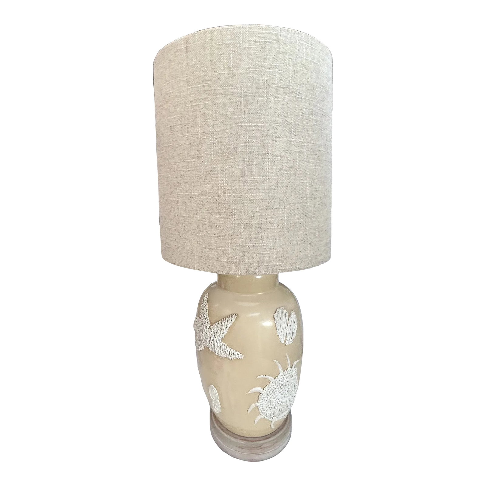 California Coastal Chic Seashell Encrusted Ginger Lamp (1 of 13)