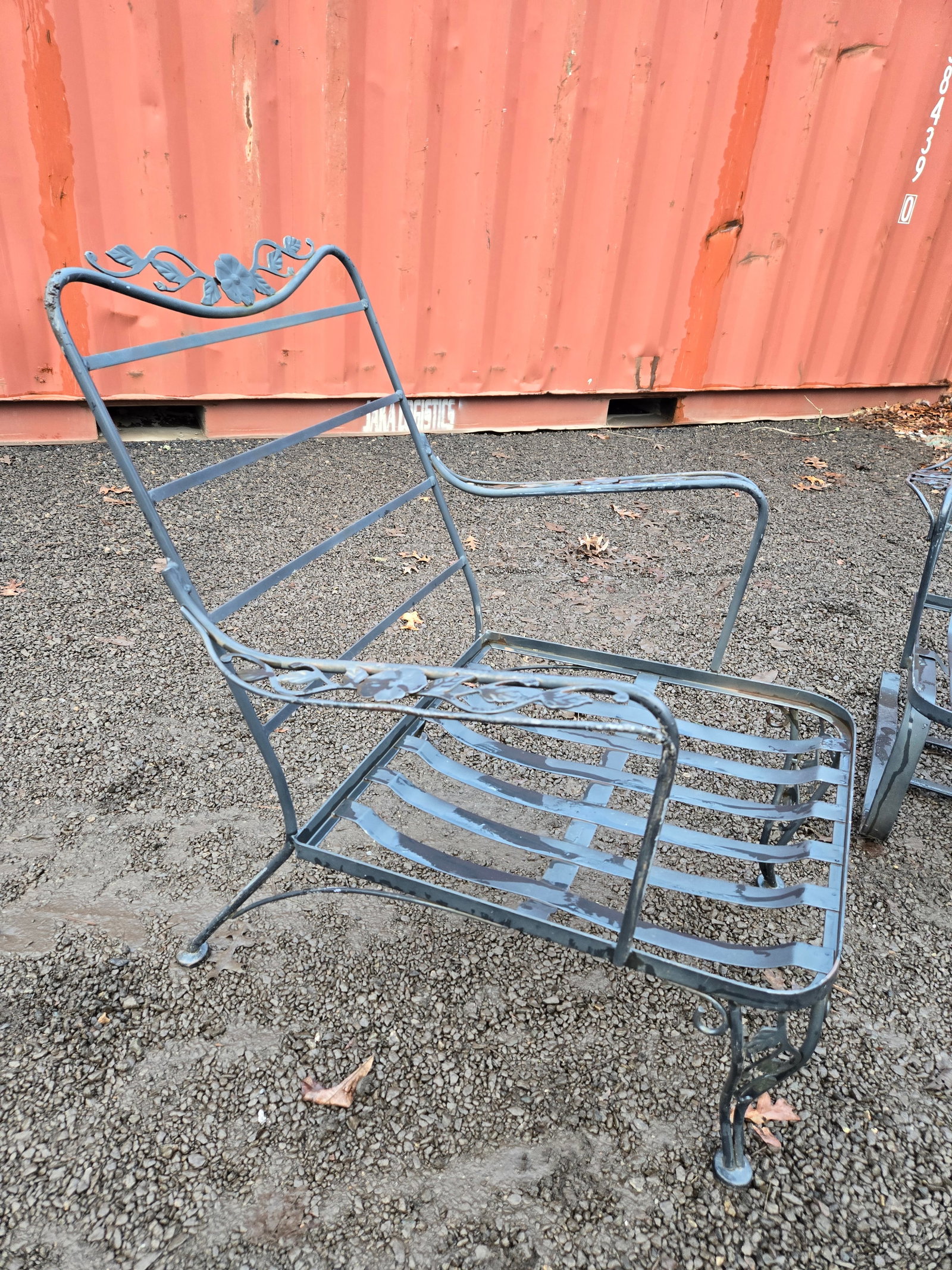 Vintage Wrought Iron Patio Chairs - Set of 2 - 3