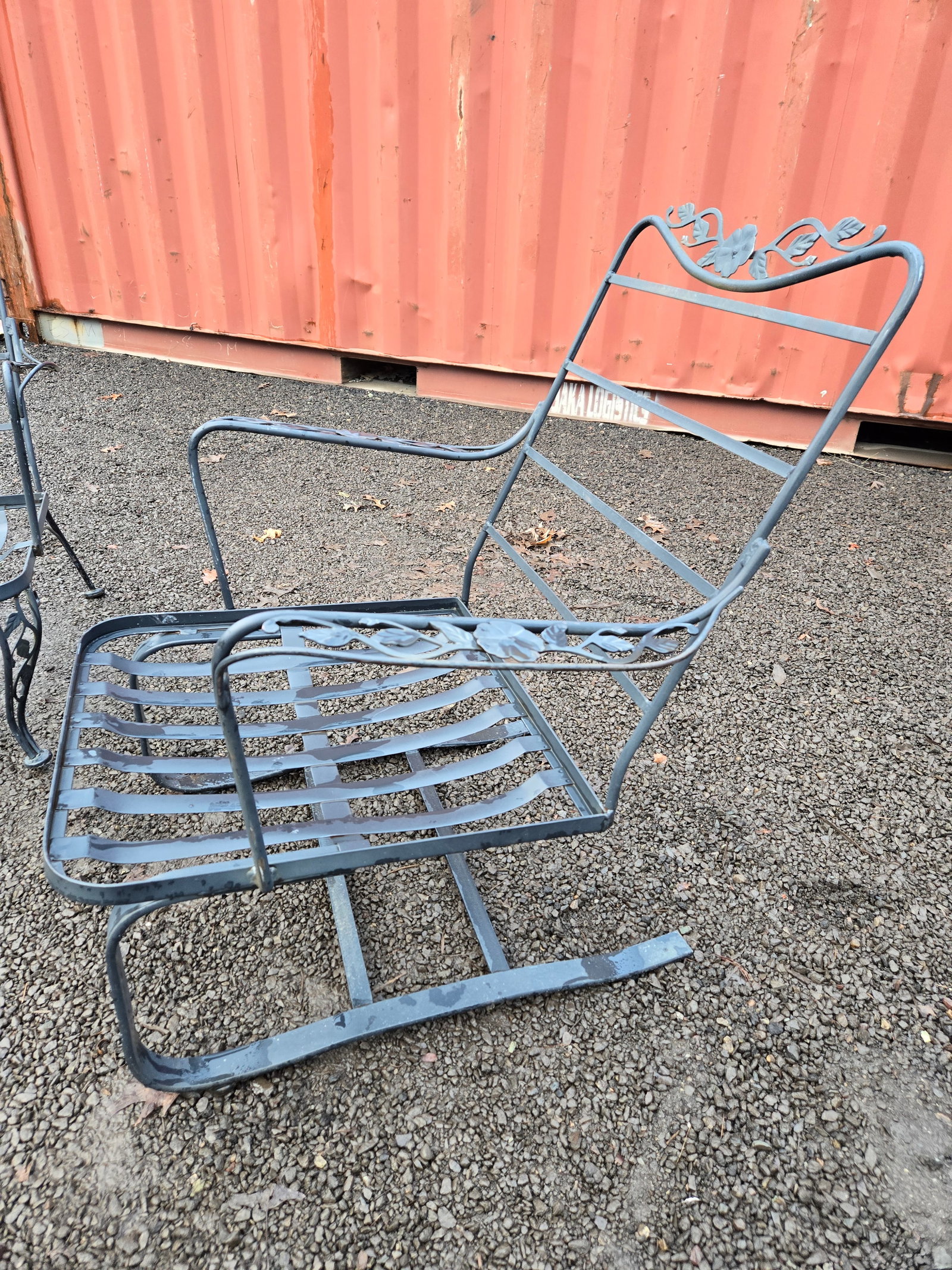 Vintage Wrought Iron Patio Chairs - Set of 2 - 4