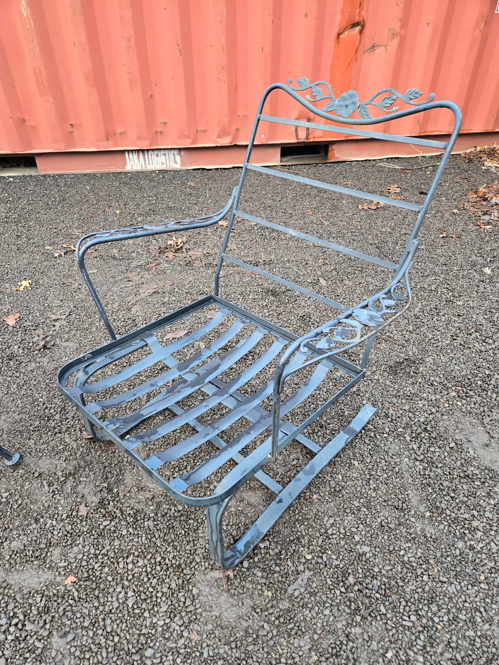 Vintage Wrought Iron Patio Chairs - Set of 2 - 7