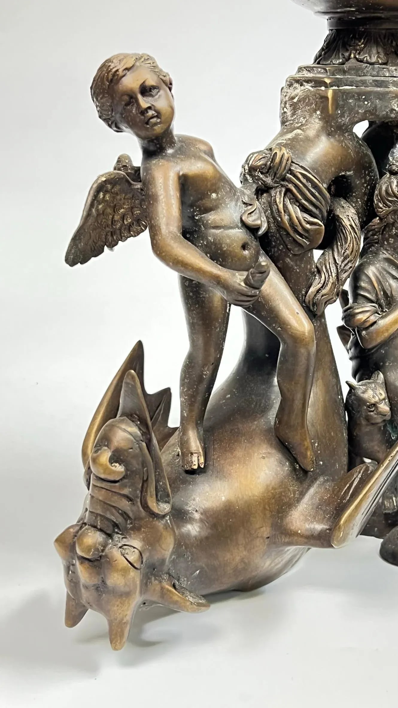 Italian Bronze Chenets in Renaissance Style - A Pair - 11