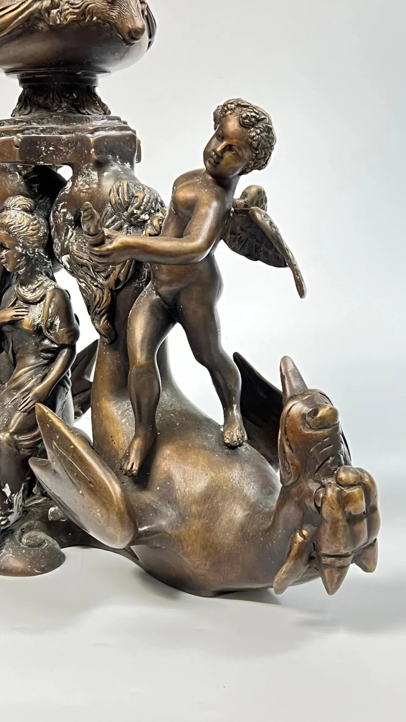 Italian Bronze Chenets in Renaissance Style - A Pair - 12