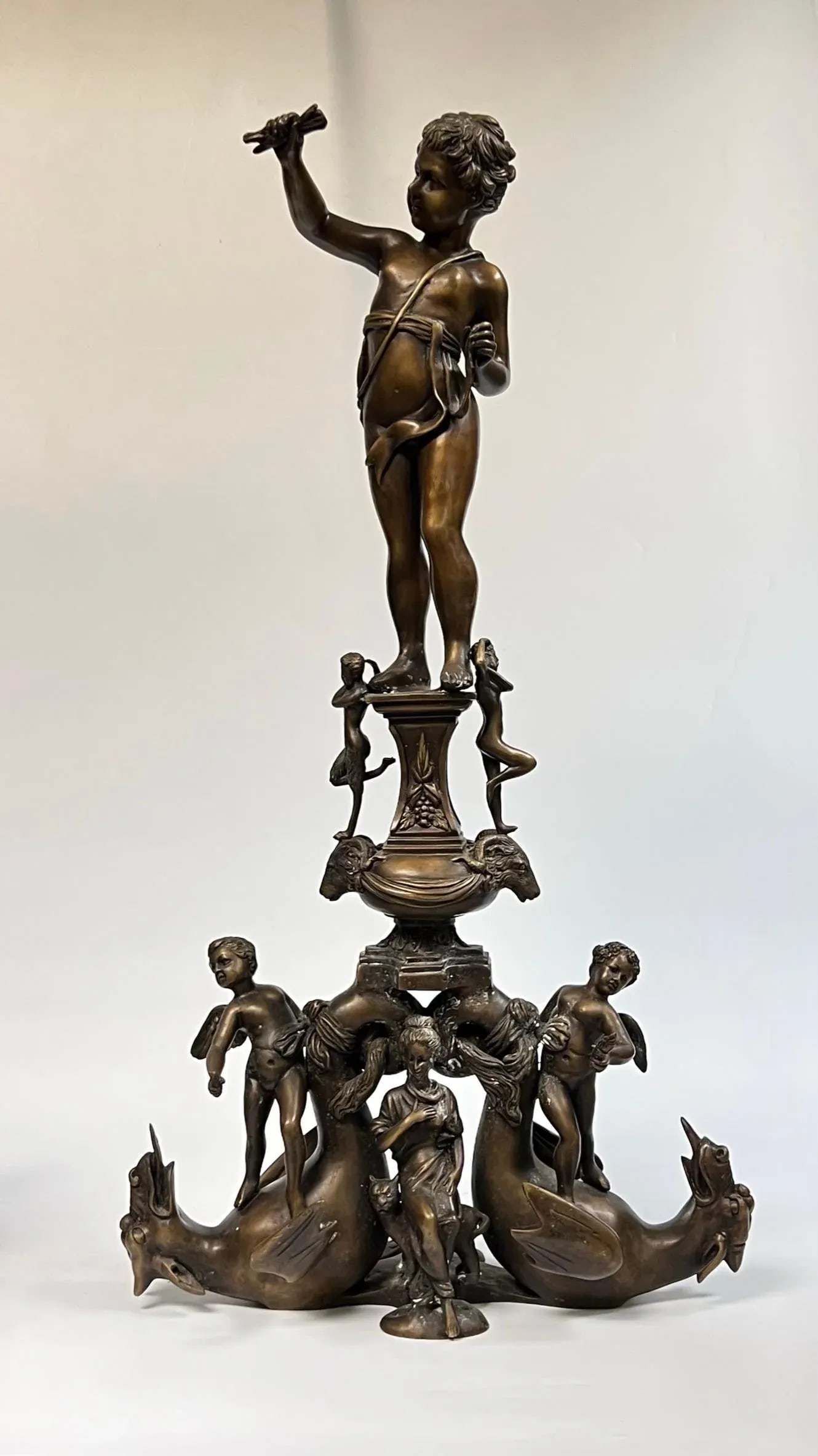 Italian Bronze Chenets in Renaissance Style - A Pair - 5