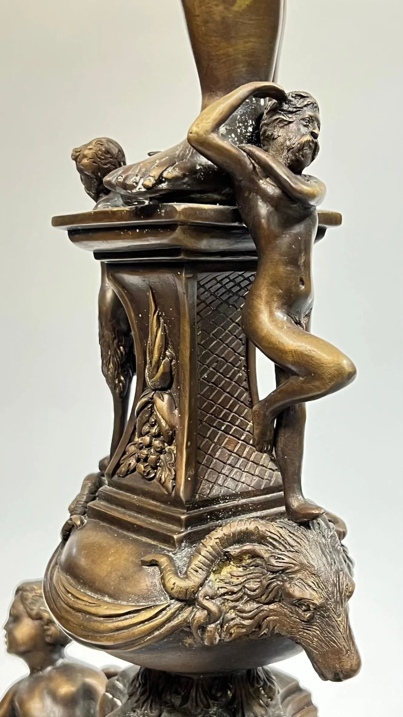 Italian Bronze Chenets in Renaissance Style - A Pair - 8