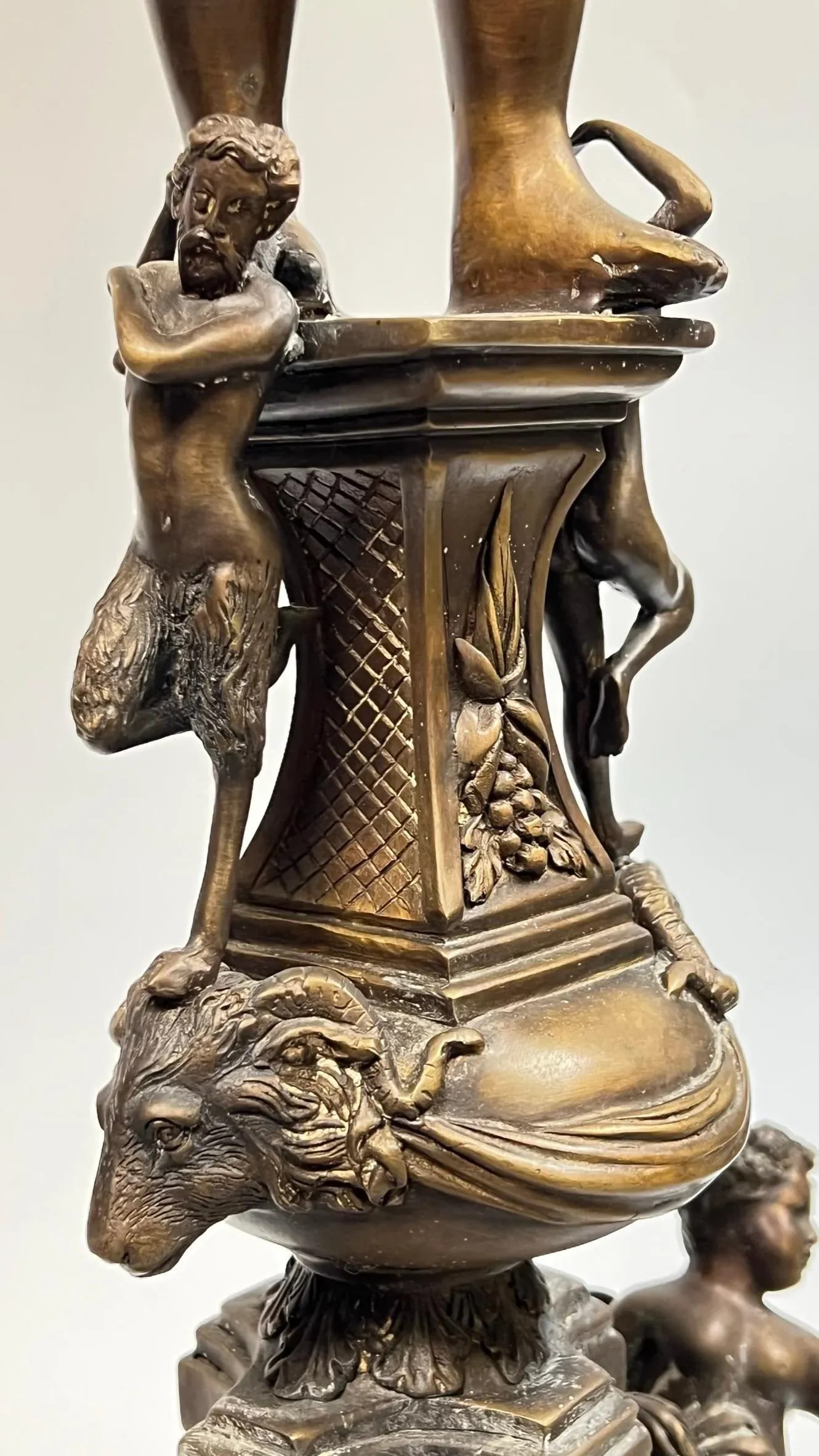 Italian Bronze Chenets in Renaissance Style - A Pair - 9