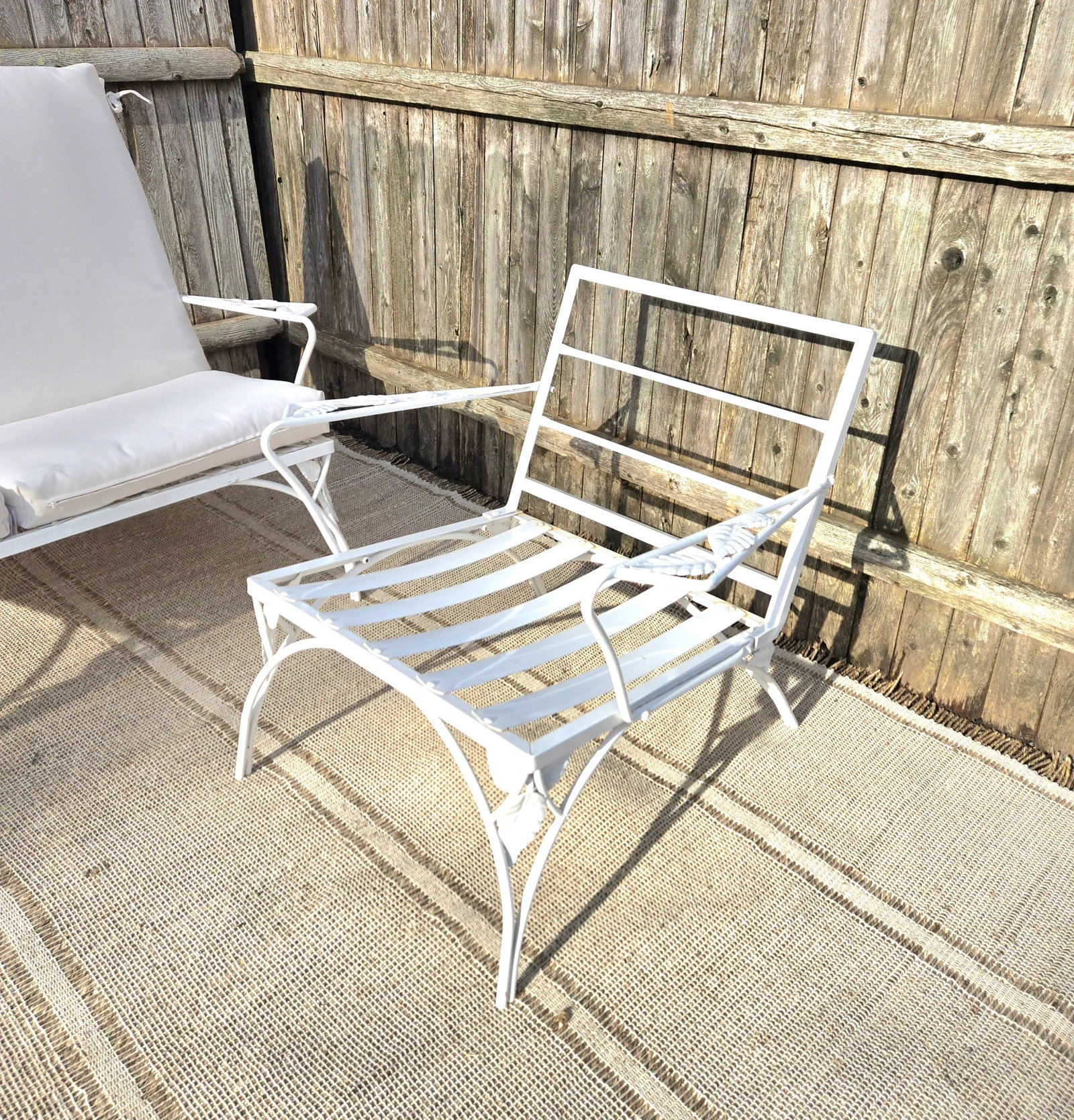 Vintage Wrought Iron Outdoor Patio Chairs - Set of 2 - 4