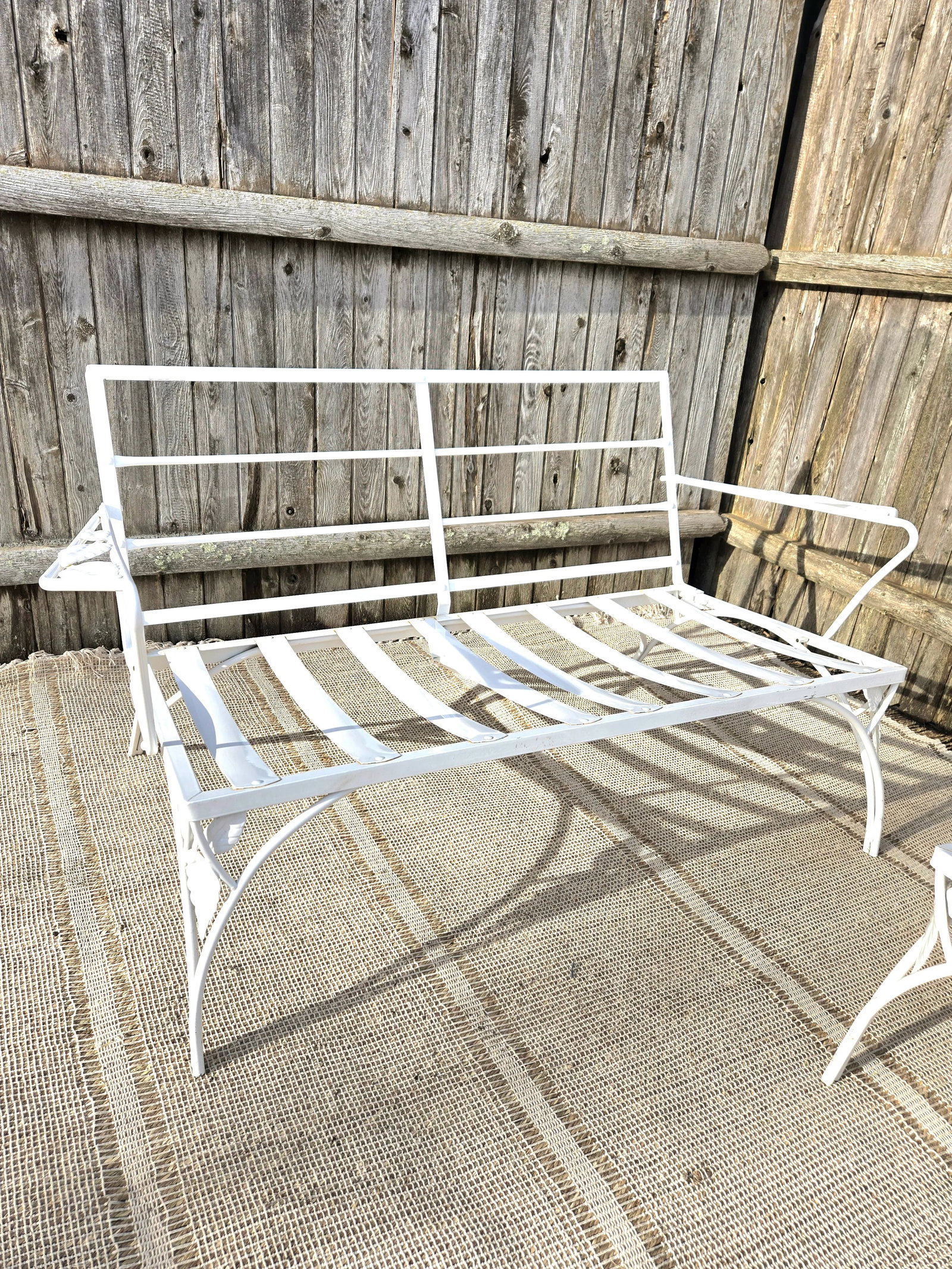 Vintage Wrought Iron Outdoor Patio Chairs - Set of 2 - 8