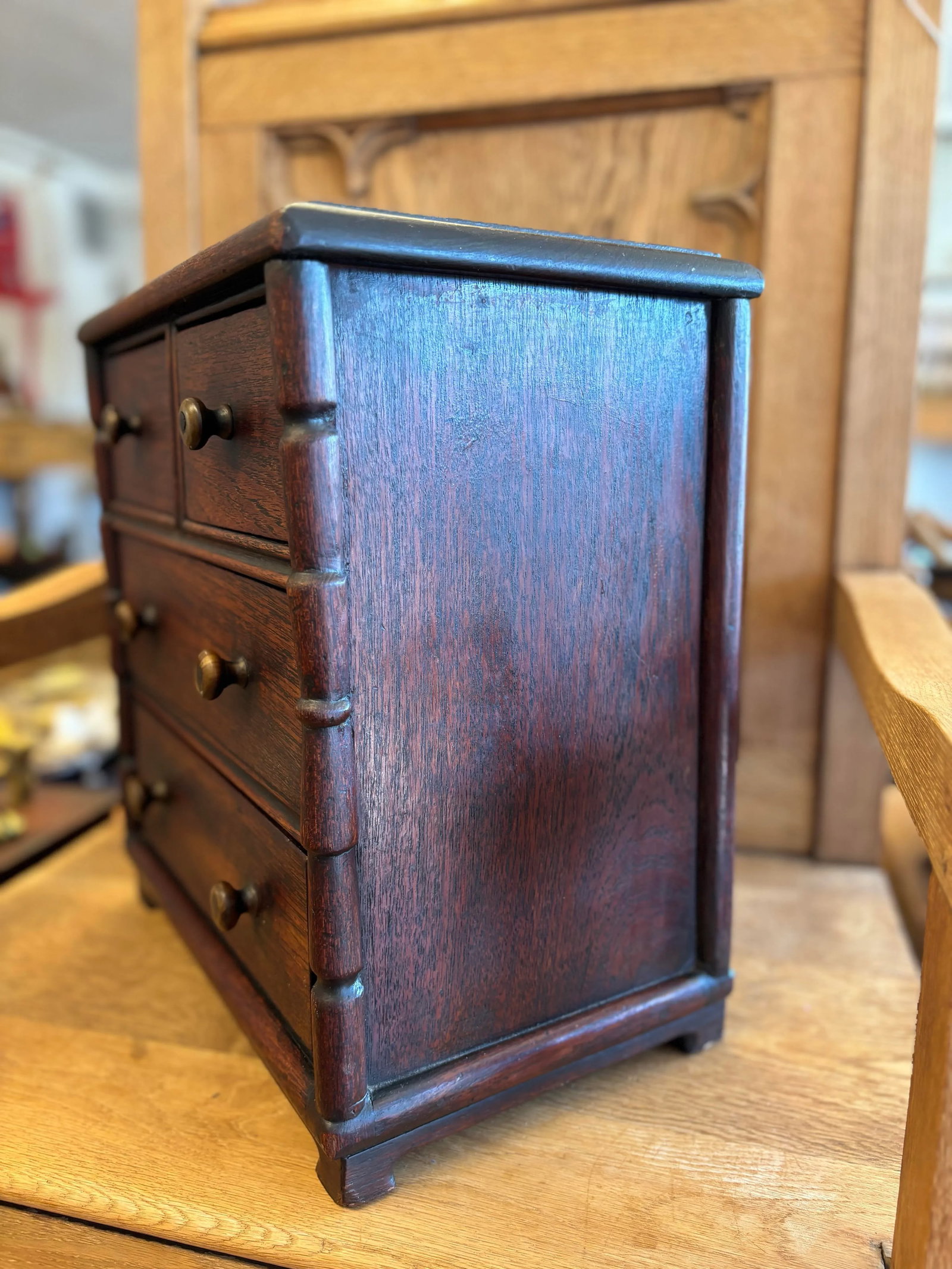 19th Century English Salesman's Sample Mahogany Chest of Drawers - 6