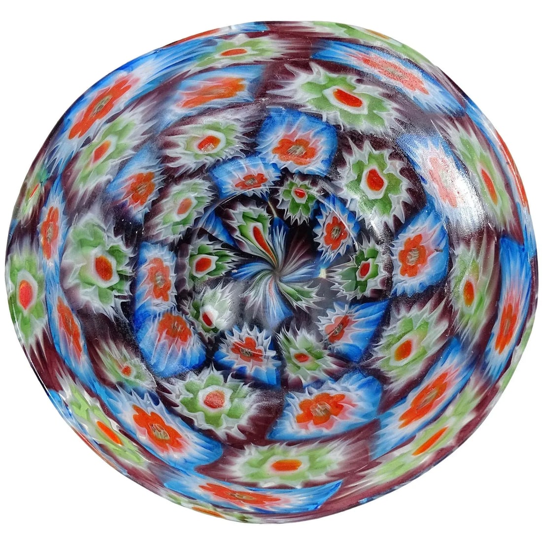 Antique Murano Fratelli Toso Millefiori Flower Mosaic Italian Art Glass Teapot Sugar Bowl Cup Saucer - 5