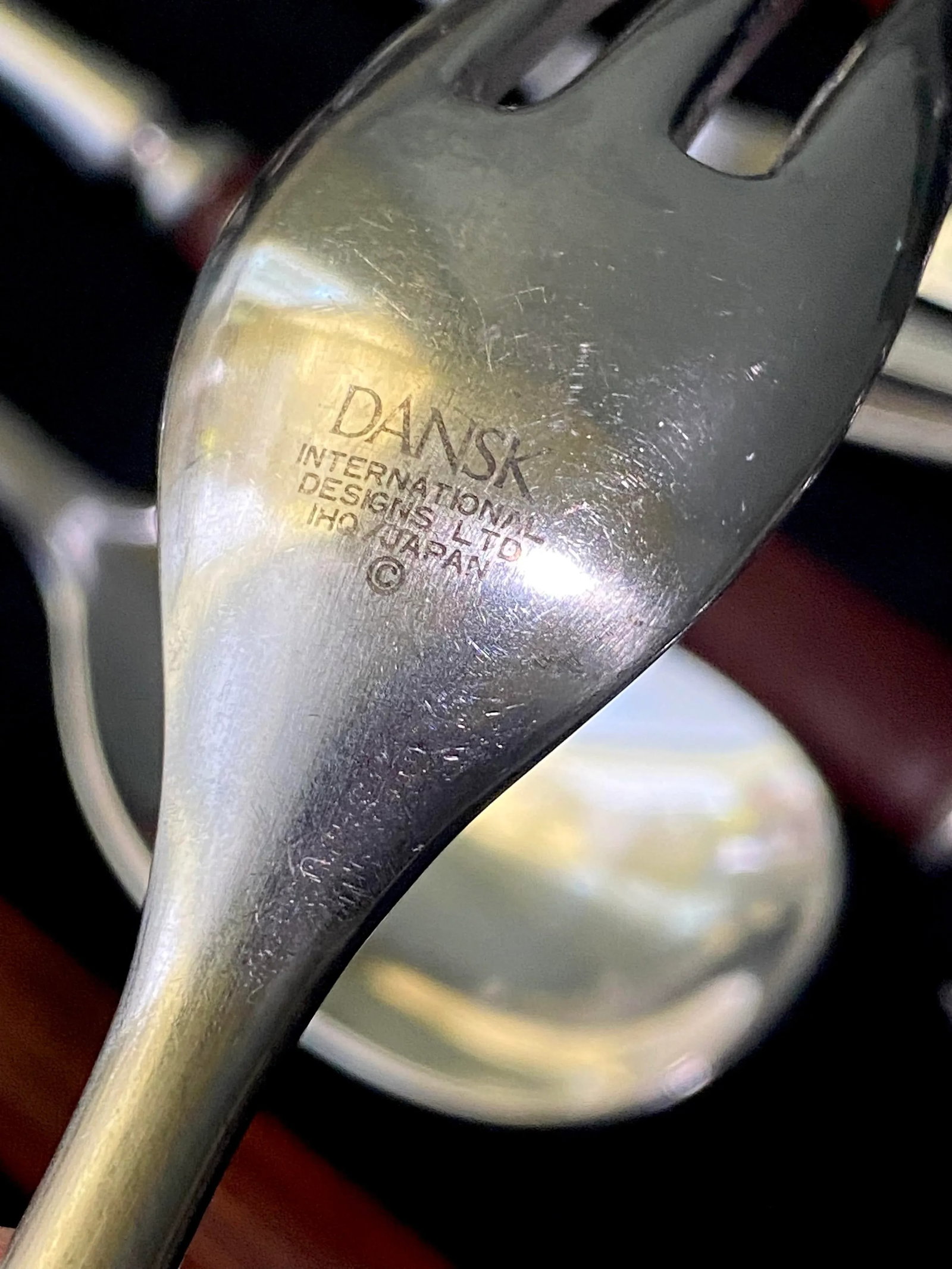 1970s Dansk Wood Accent Flatware - Jens Quistgaard Designed Wood Handle With Stainless Set of Eight - 7