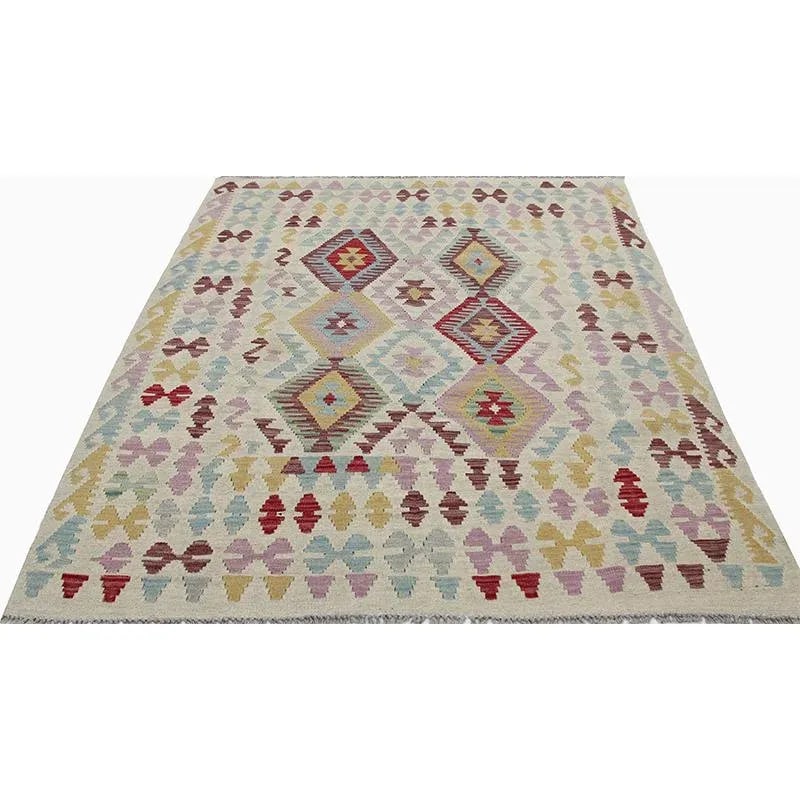 Handwoven Turkish Kilim Rug - 4'10'' * 6'7'' - 2
