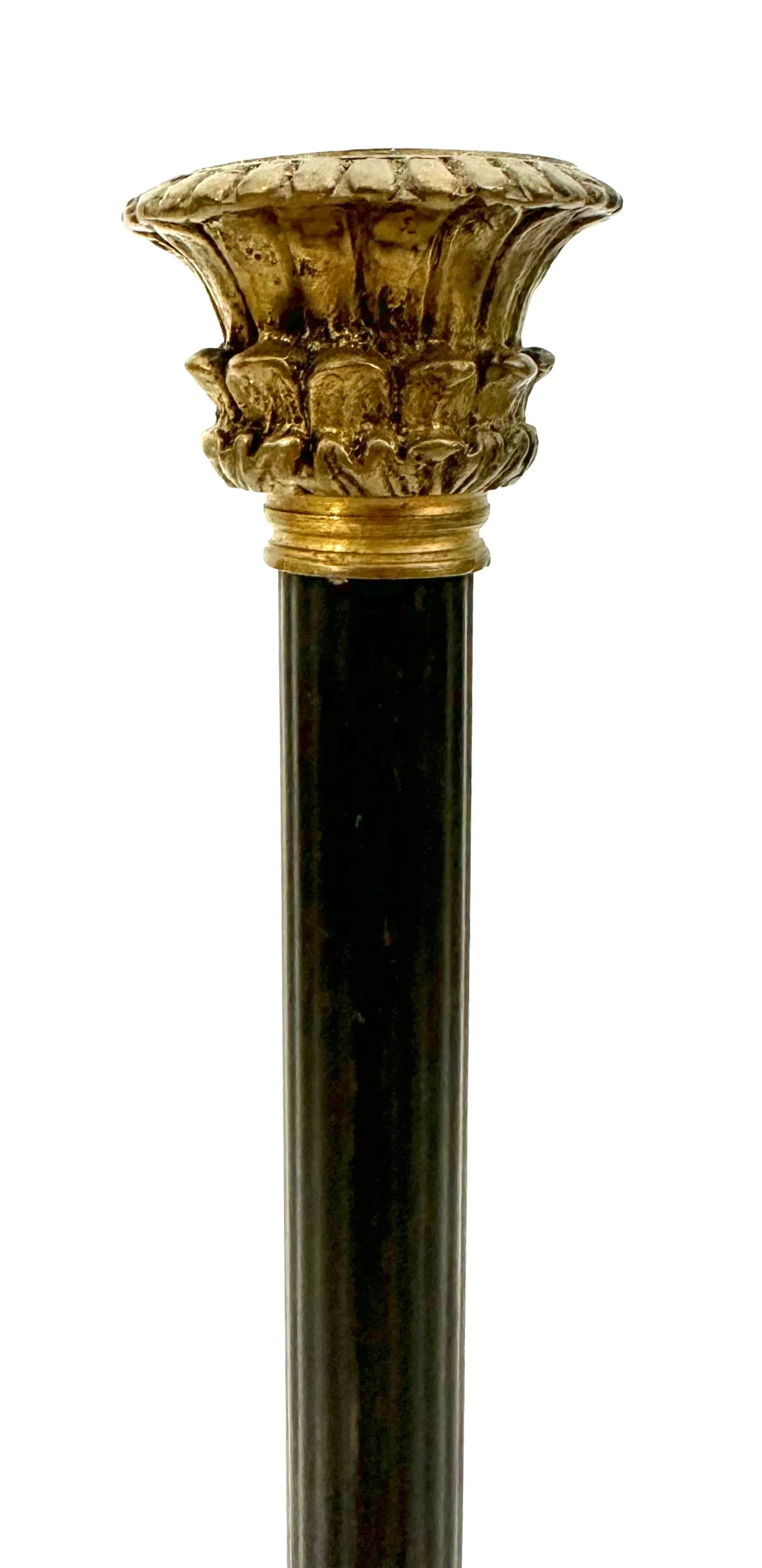 1940s Neoclassical Revival Bronze and Brass Candlesticks- a Pair - 4