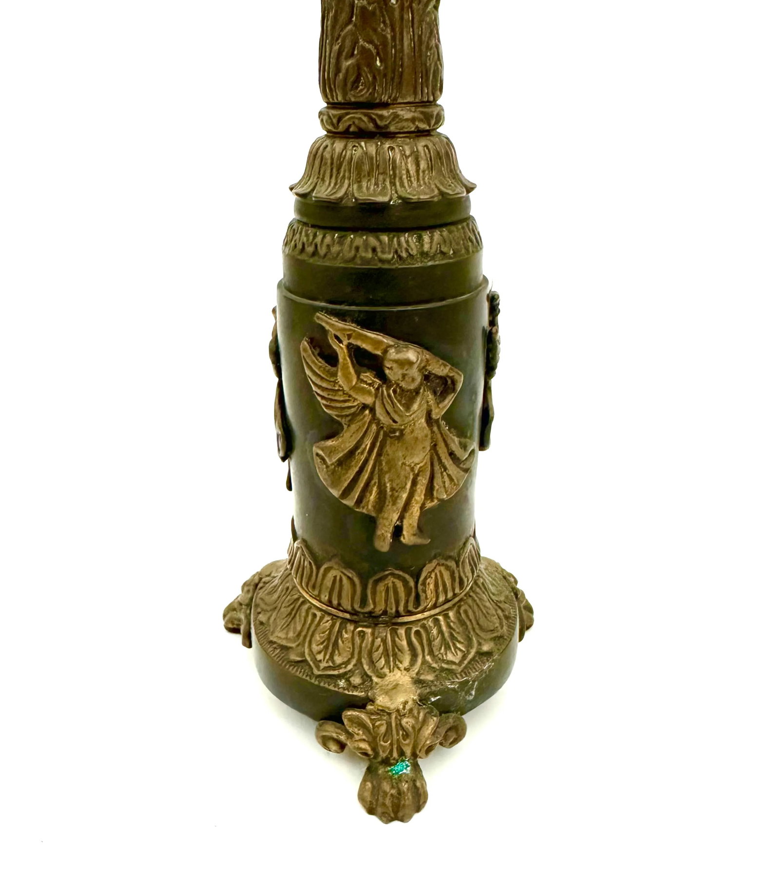 1940s Neoclassical Revival Bronze and Brass Candlesticks- a Pair - 6