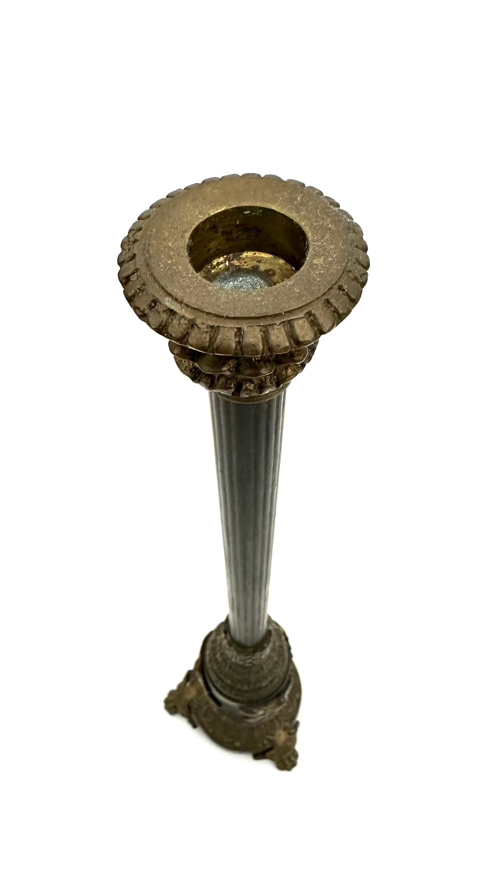 1940s Neoclassical Revival Bronze and Brass Candlesticks- a Pair - 9