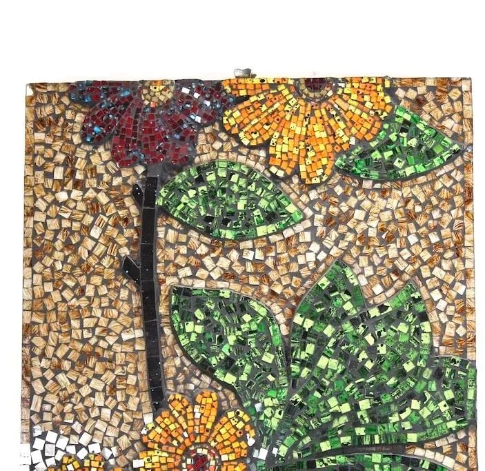 Large Vintage Glass Mosaic Wall Art - 2