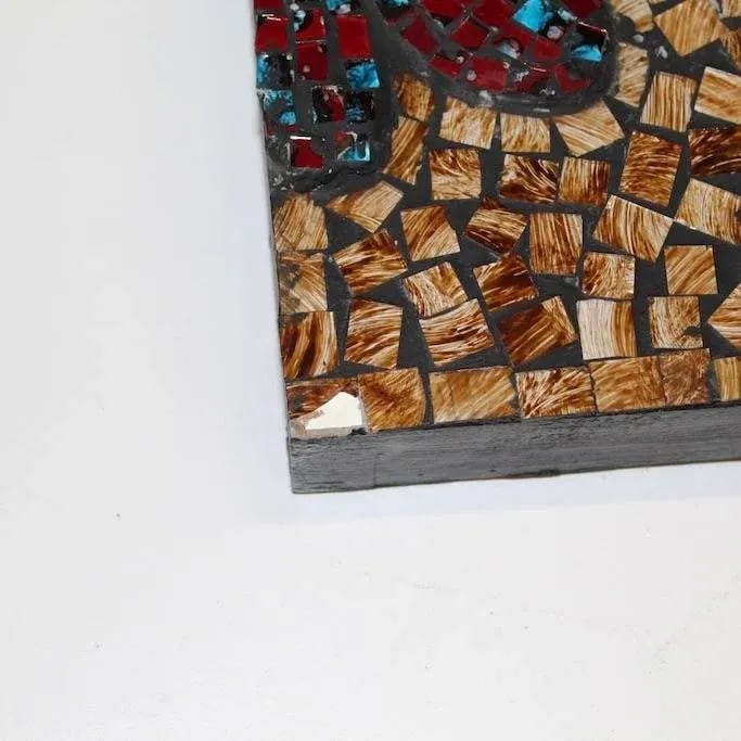 Large Vintage Glass Mosaic Wall Art - 6