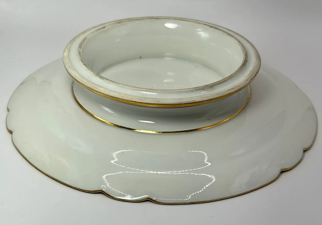 Antique Pink Paris Porcelain Birds of Paradise Compote/Cake Stand - 5