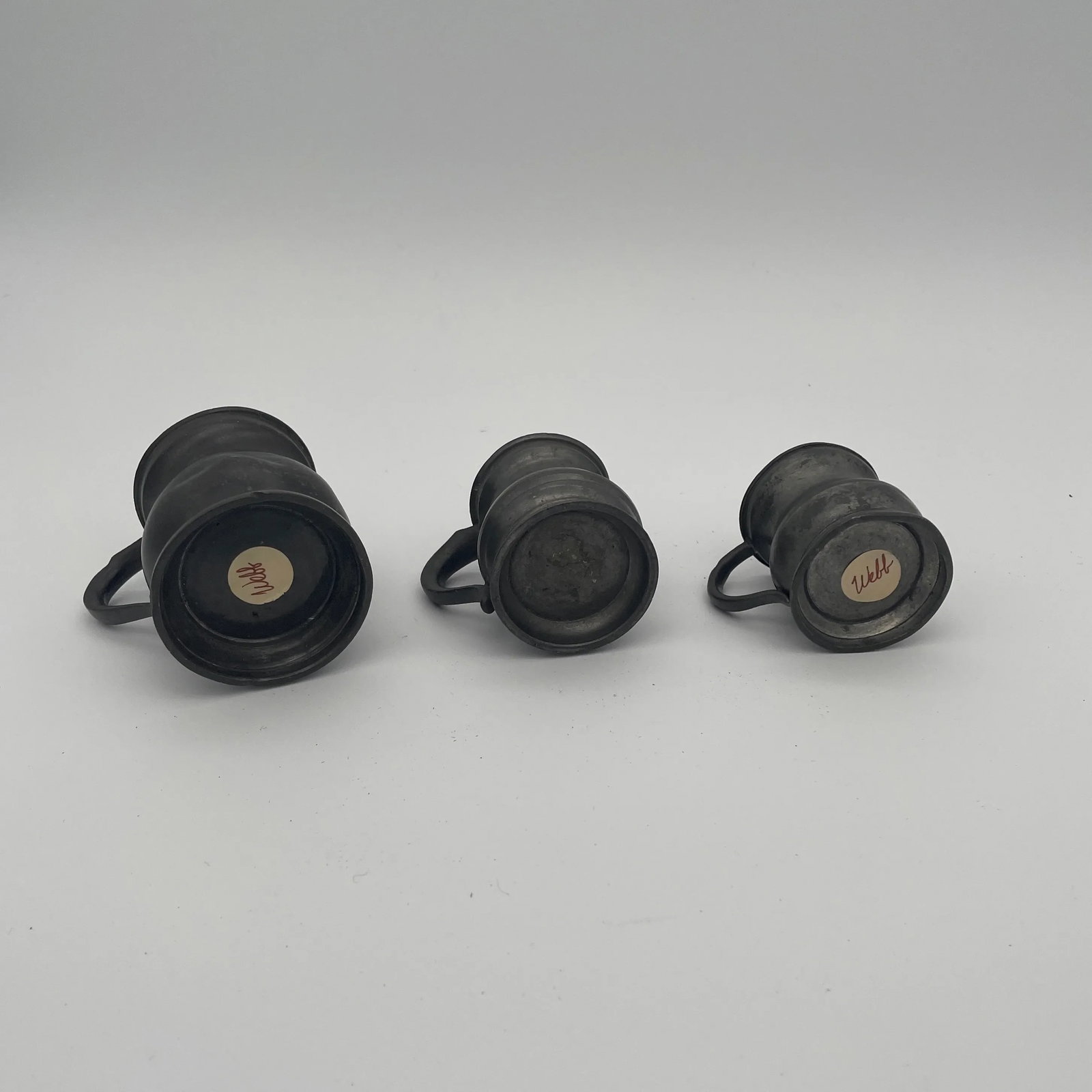 Mid 19th Century Early Pewter Graduated Measures - Set of 3 - 5