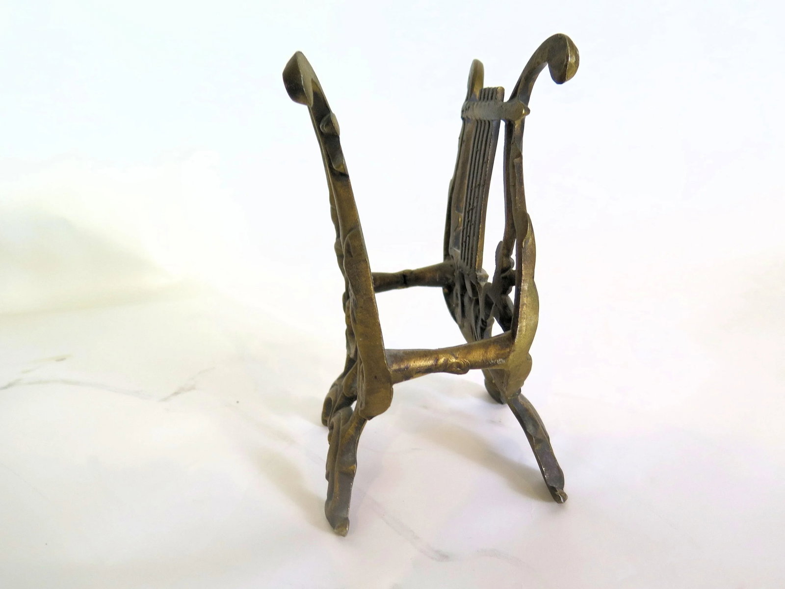 Early Hollywood RegencyBrass and Pot Metal Sheet Music/Magazine Rack - 2