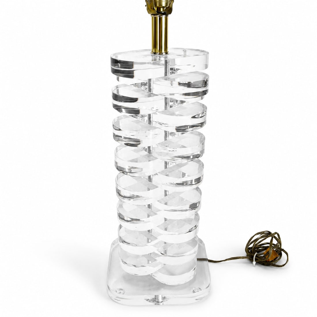 1970s Multi Stacked Lucite Table Lamp - 2