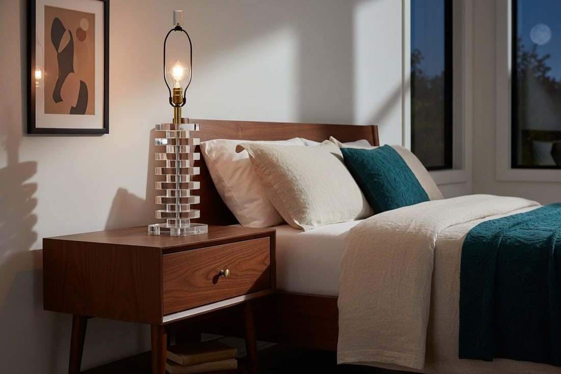 1970s Multi Stacked Lucite Table Lamp - 9