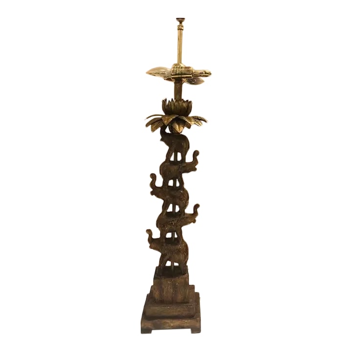 Vintage Tyndale Table Lamp of Elephants (1 of 4)