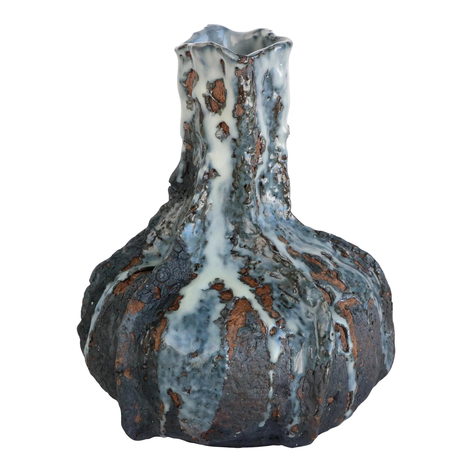Mid 20th Century Brutalist Style Studio Pottery Vase (1 of 8)
