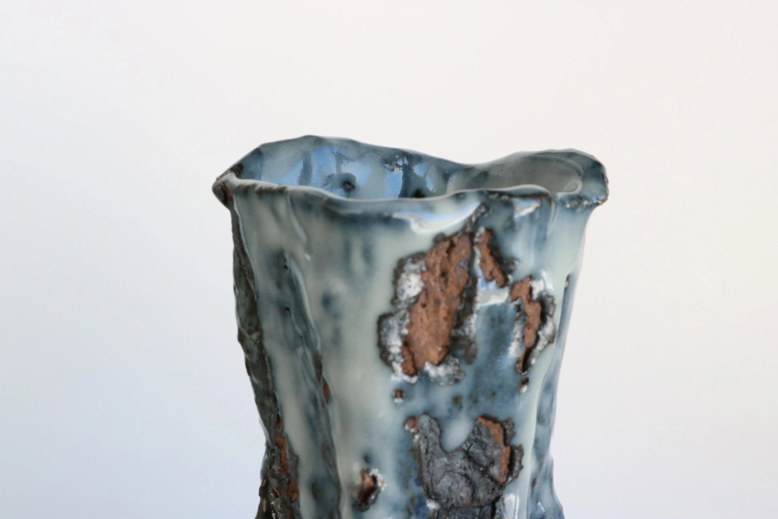 Mid 20th Century Brutalist Style Studio Pottery Vase - 6