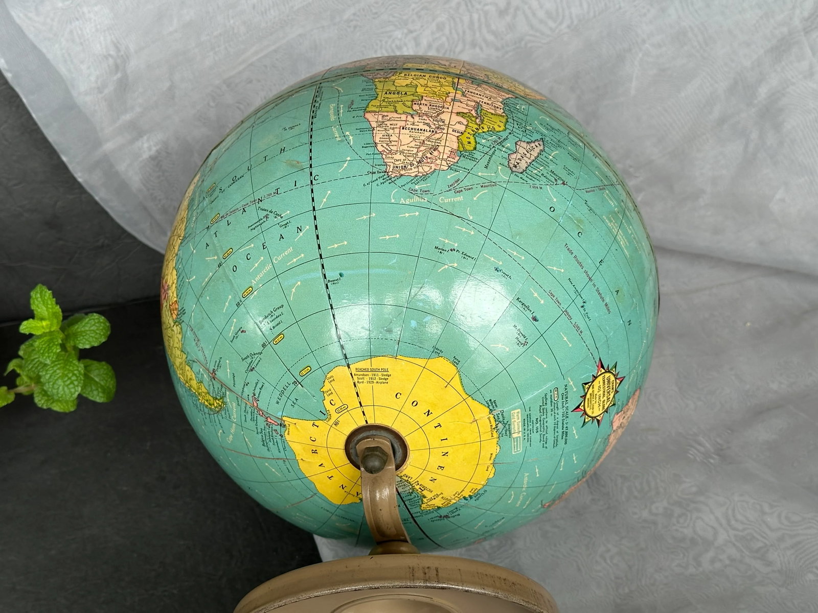 George F Cram Vintage World Globe - 10