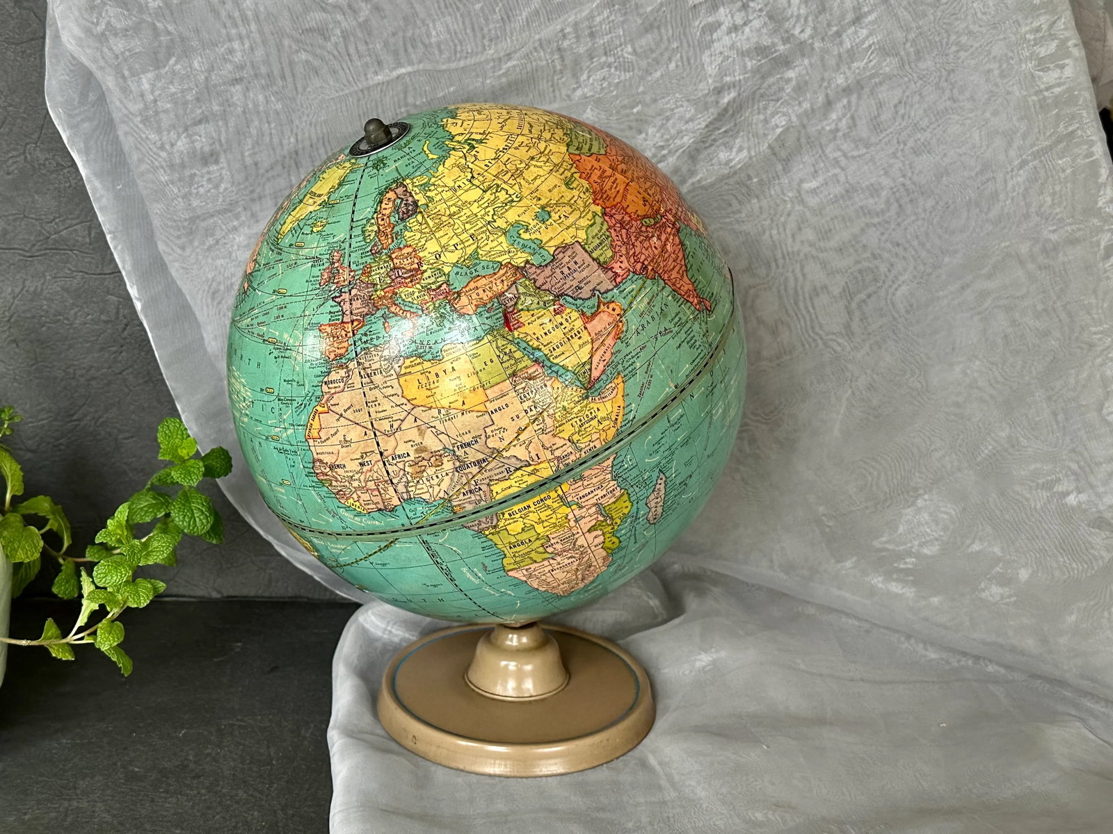 George F Cram Vintage World Globe - 2
