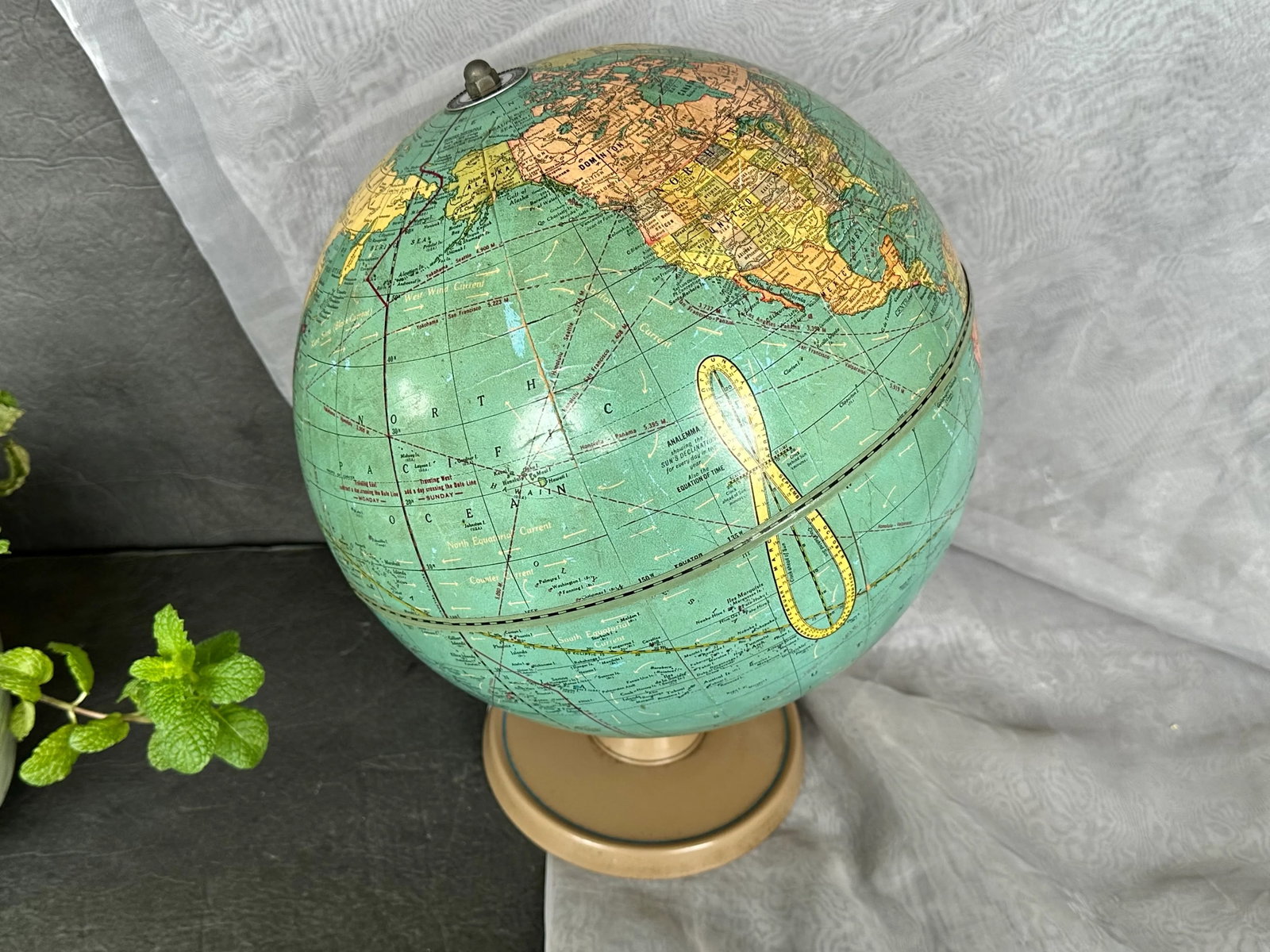George F Cram Vintage World Globe - 3