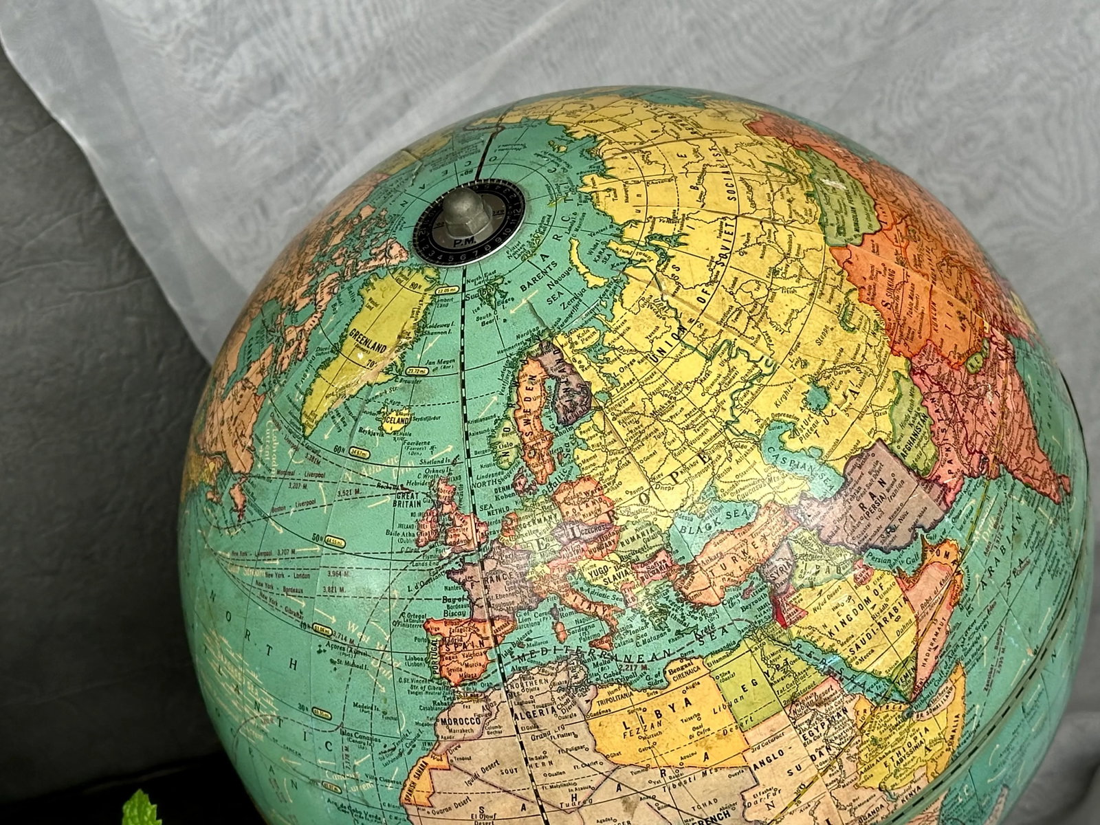 George F Cram Vintage World Globe - 9