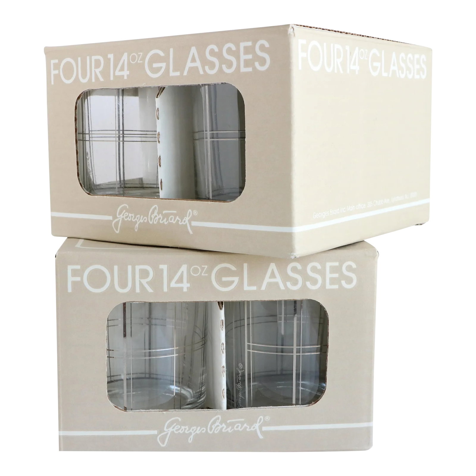 Georges Briard Platinum Windowpane Double Old Fashion Glasses - Set of 8: Fabulous set of eight new old stock Georges Briard glasses with wraparound silver tone grid. Like all decorated barware, these glasses should be washed by hand only. Condition: Alterations: Original C