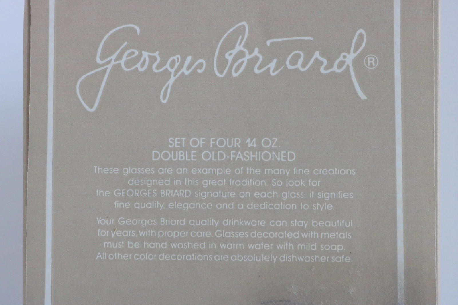 Georges Briard Platinum Windowpane Double Old Fashion Glasses - Set of 8 - 7