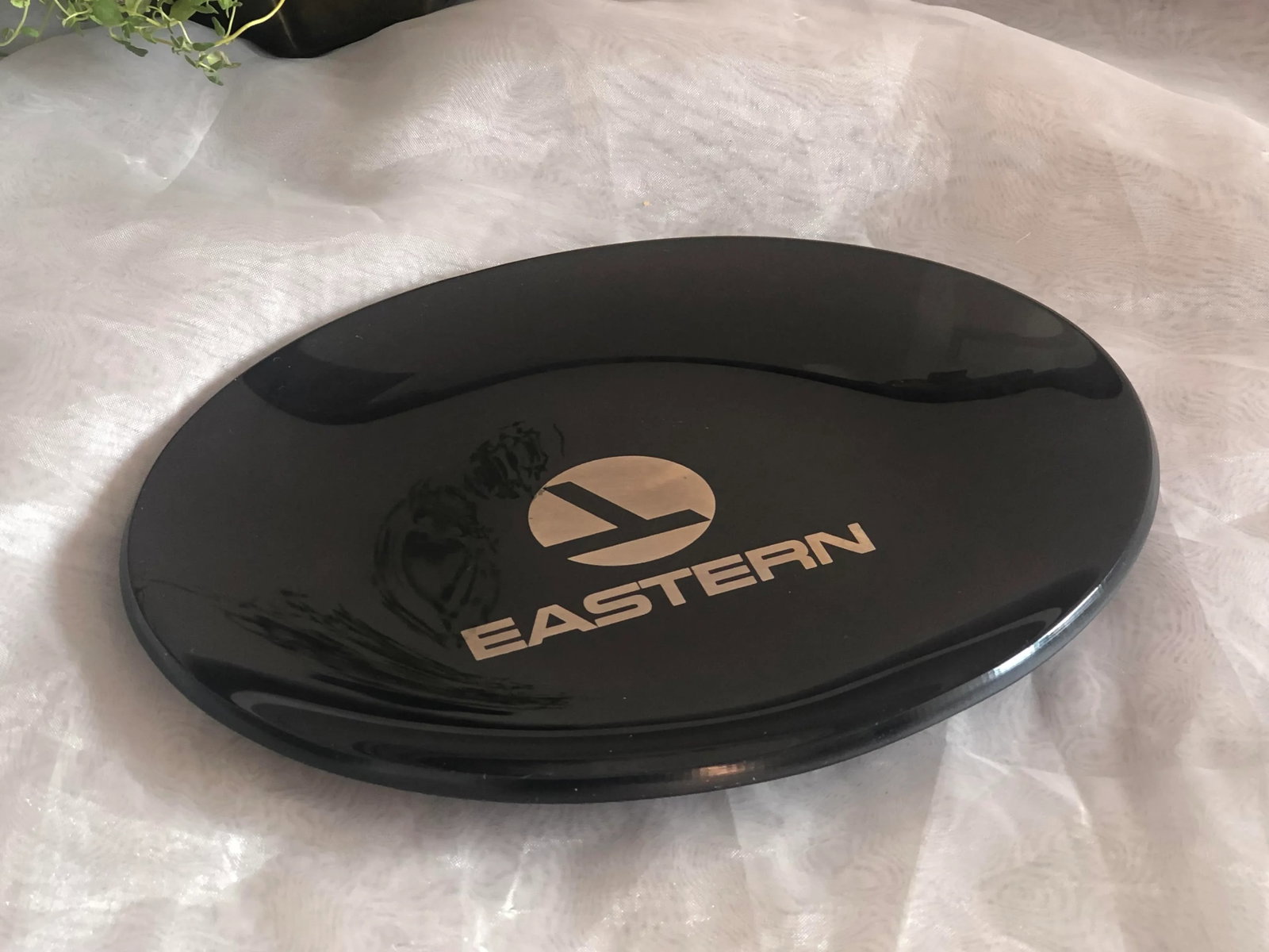 Vintage Eastern Airlines Smoked Glass Tray - 10