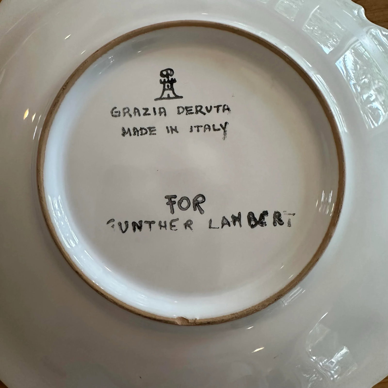 1980s Grazia Deruta for Gunther Lambert "Grappa" Salad Plates Set of 4, Made in Italy - 2