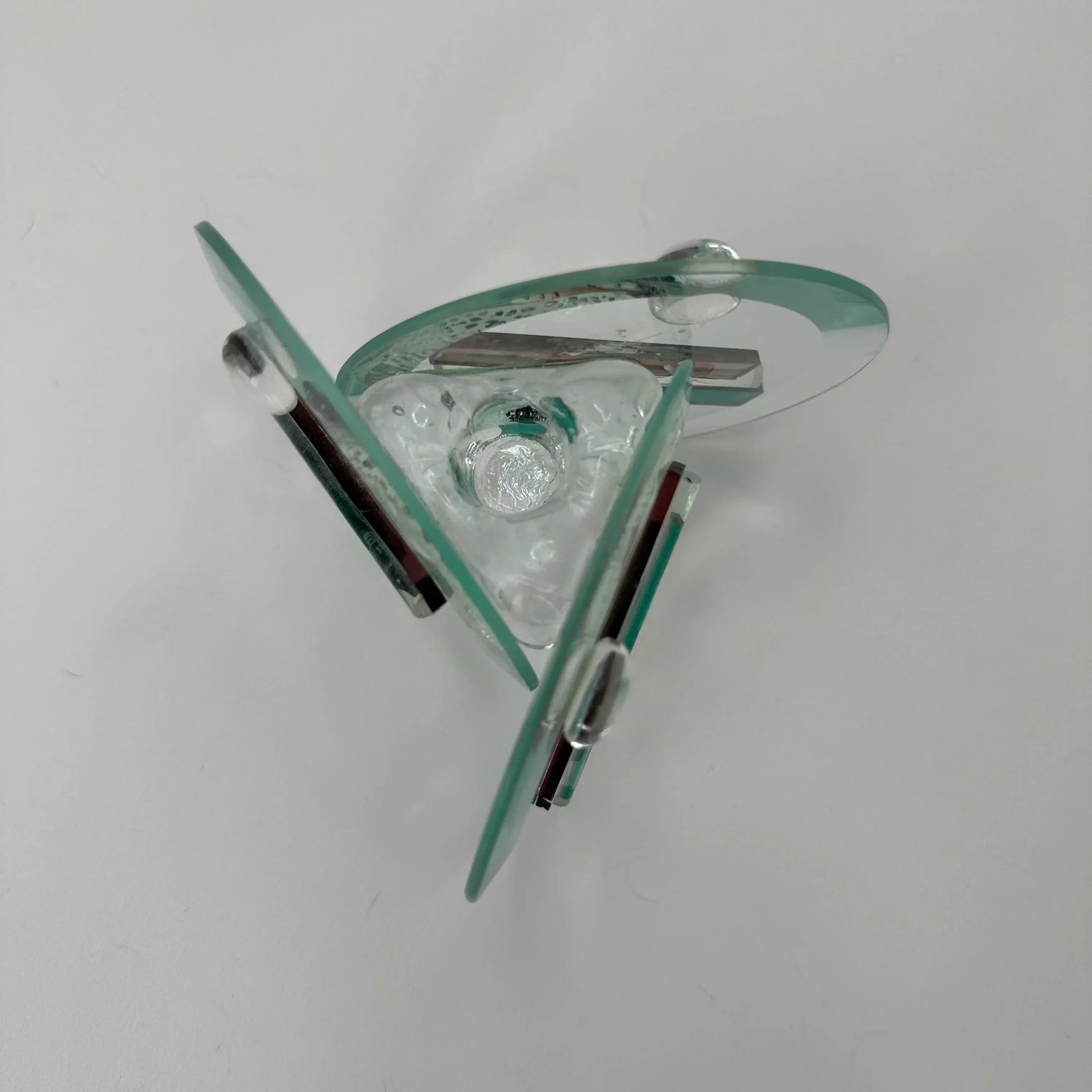 1990s Memphis Design Postmodern Glass Candle Holder - 2
