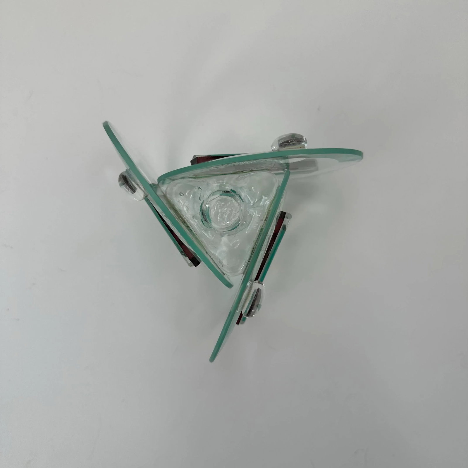 1990s Memphis Design Postmodern Glass Candle Holder - 7