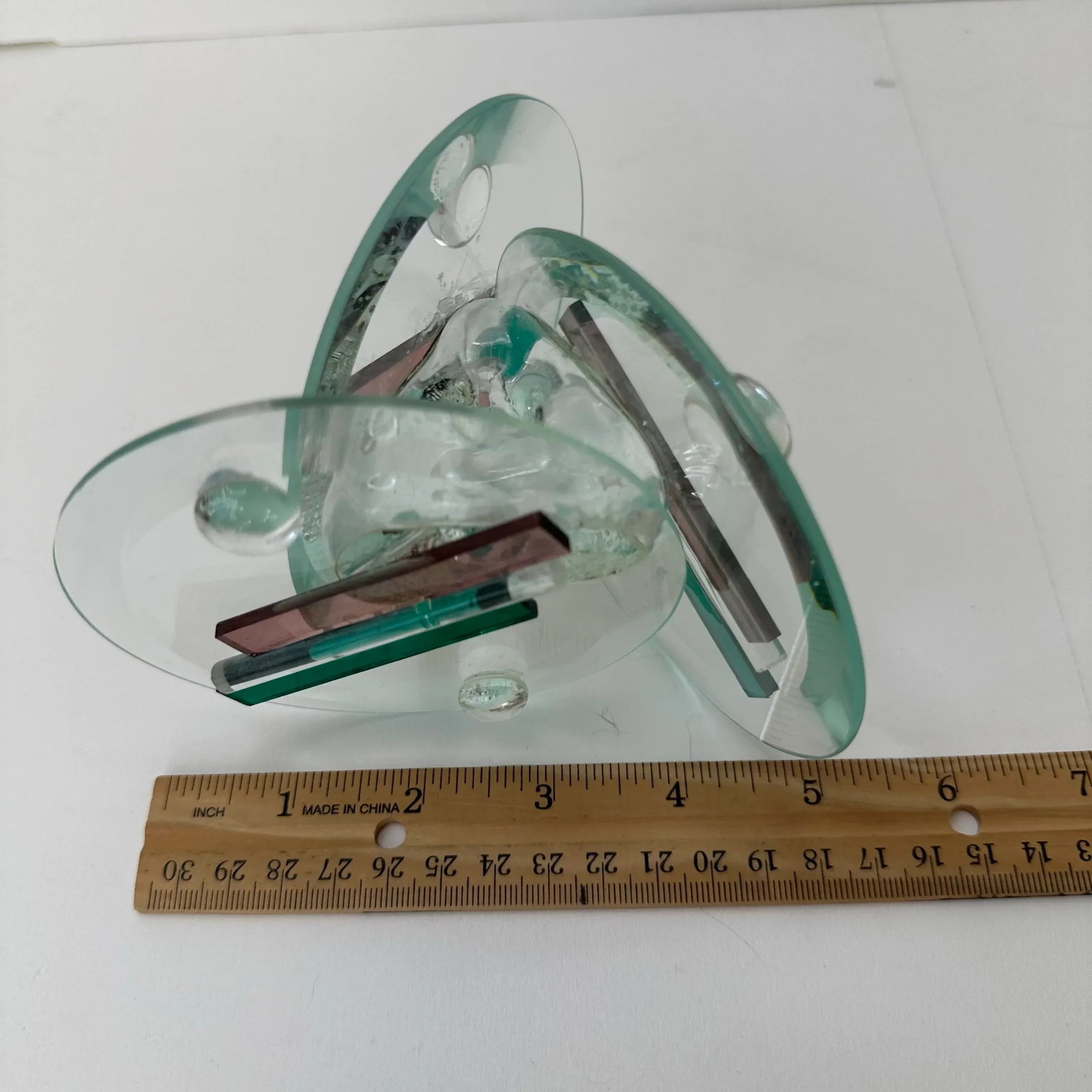 1990s Memphis Design Postmodern Glass Candle Holder - 8