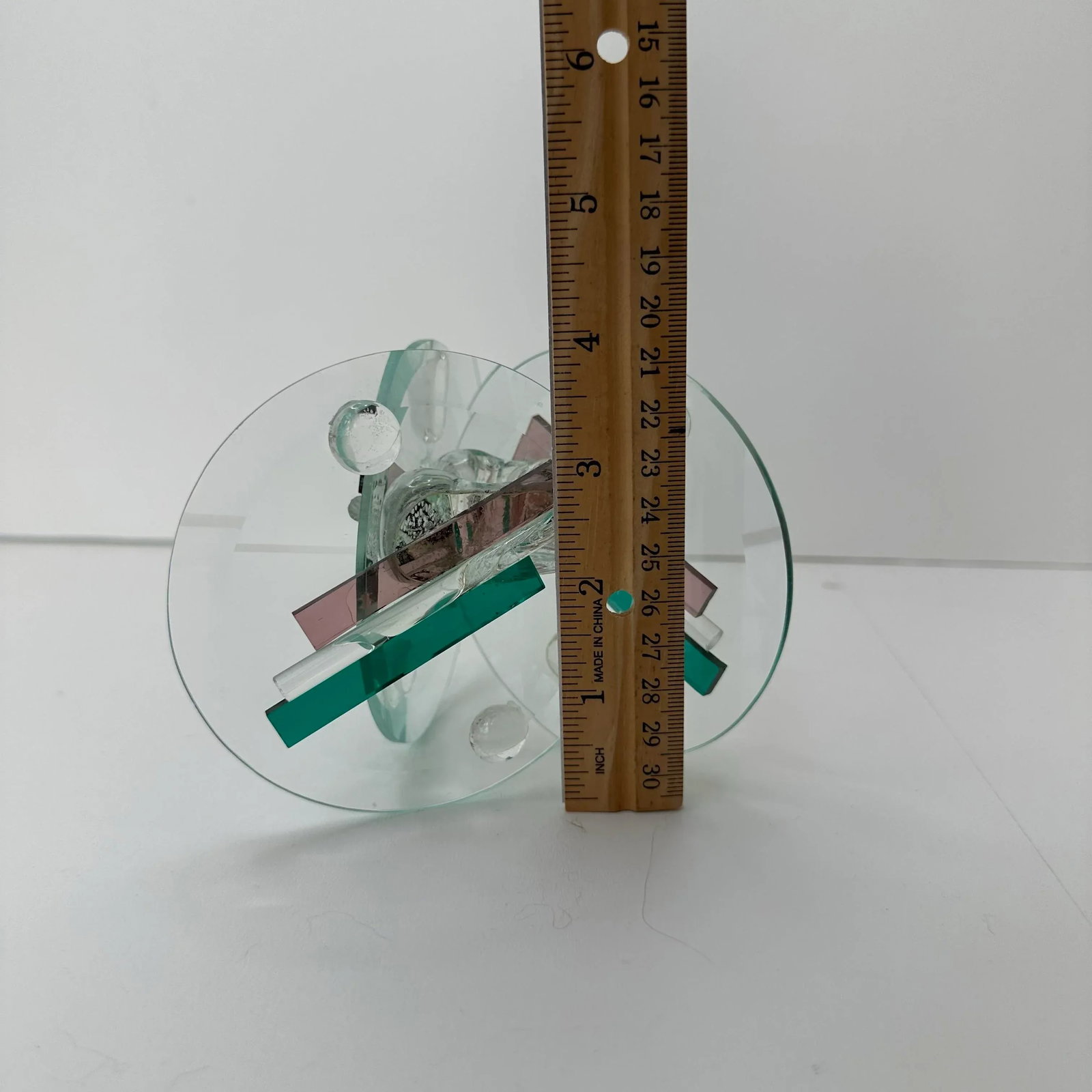 1990s Memphis Design Postmodern Glass Candle Holder - 9