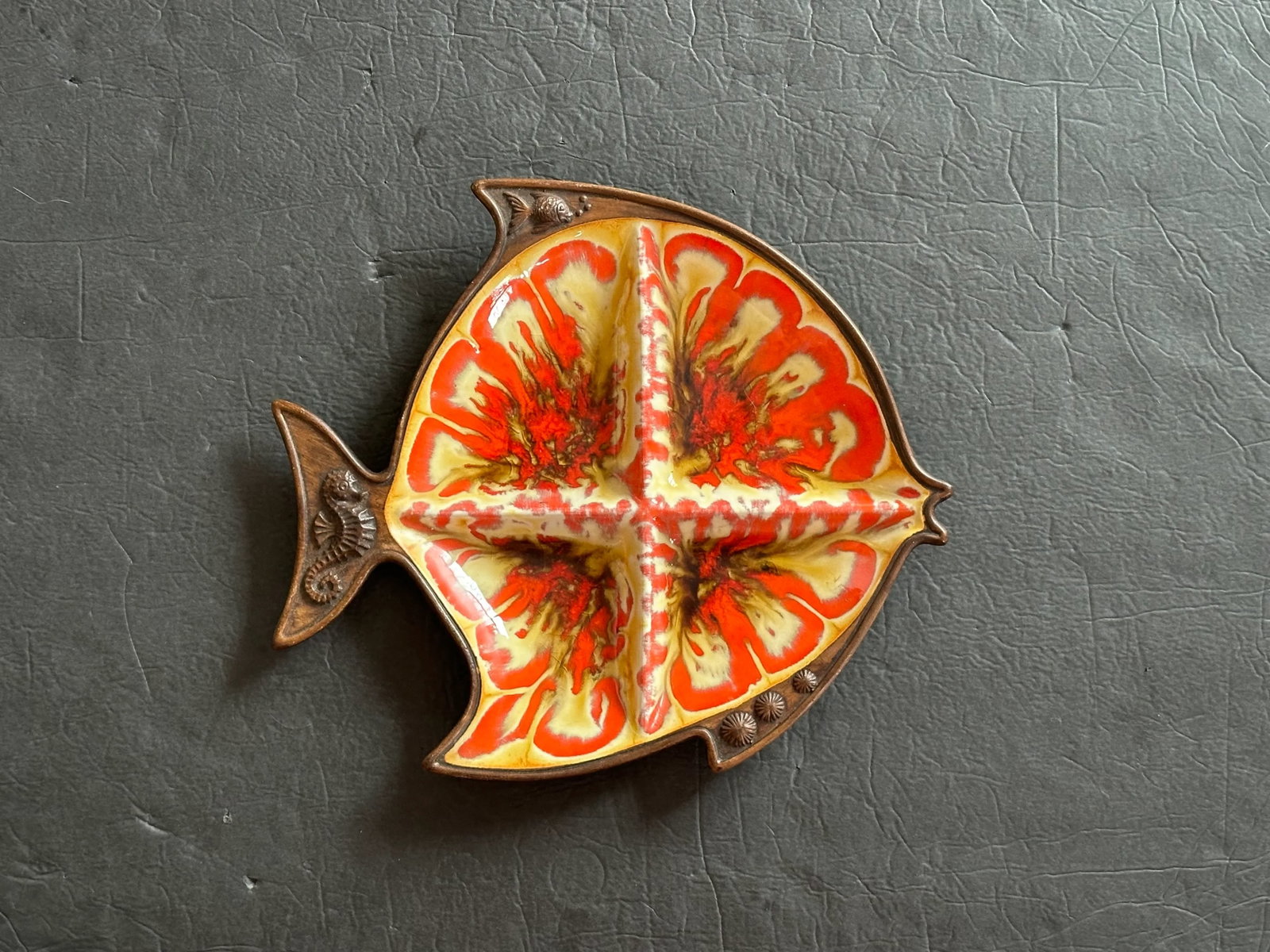 Mid Century California Pottery Decorative Fish Serving Dish - 2